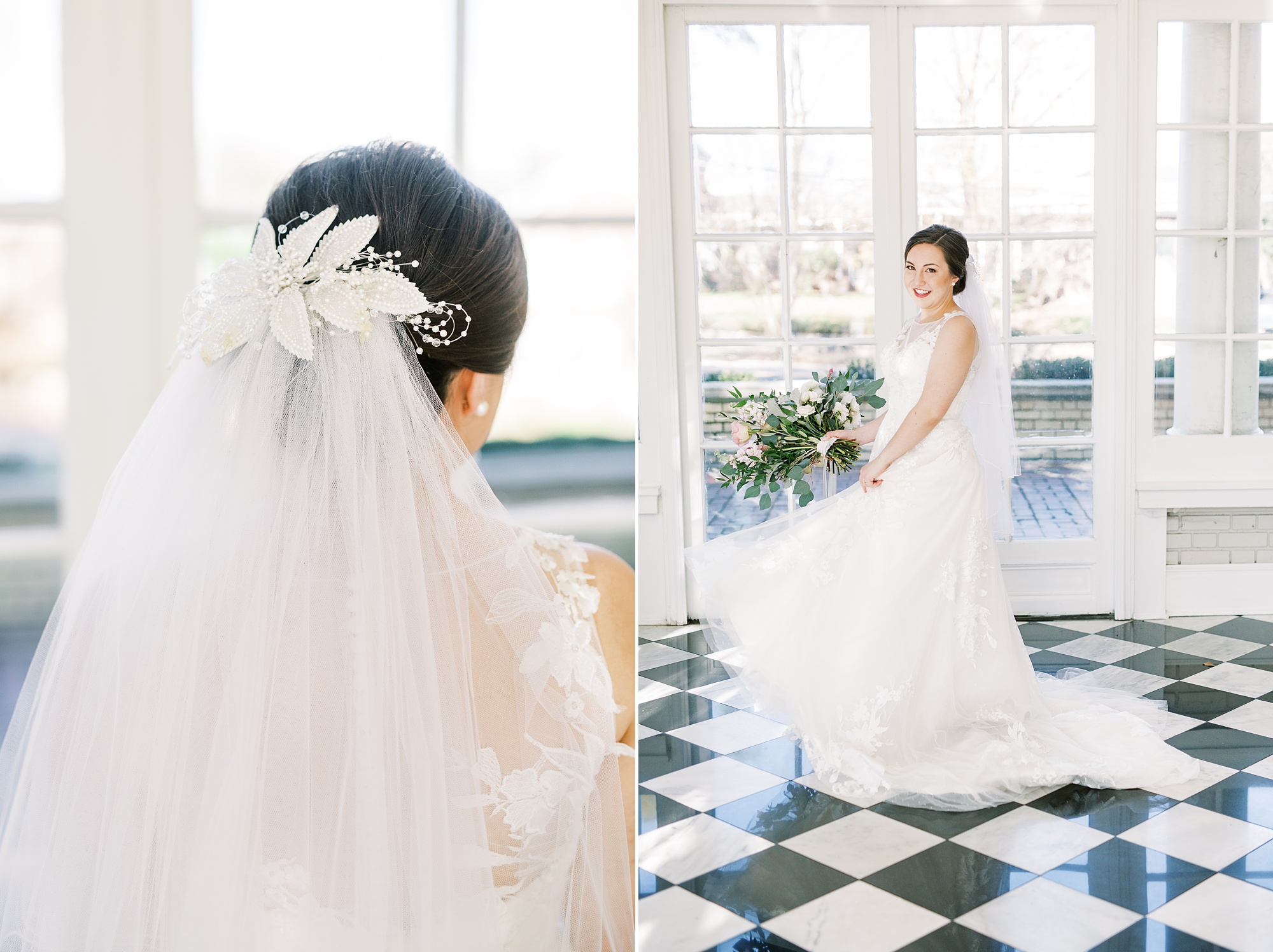 bride twirls wedding dress during mauve fall wedding portraits