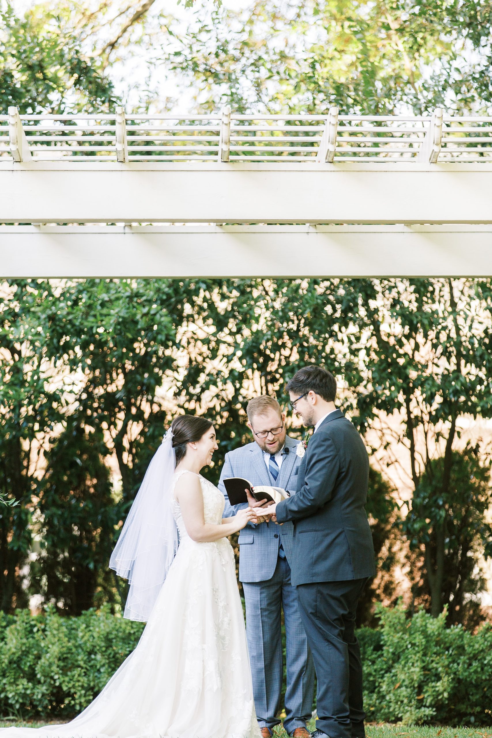 mauve fall wedding ceremony outdoors at Separk Mansion