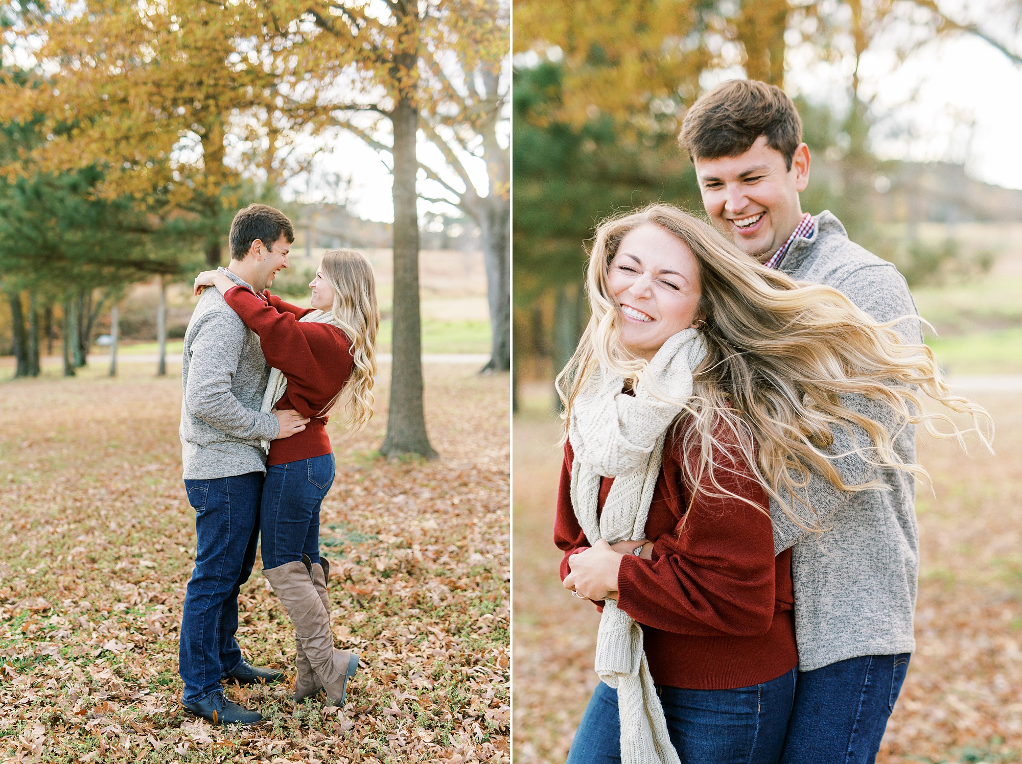 playful engagement session in Raleigh NC