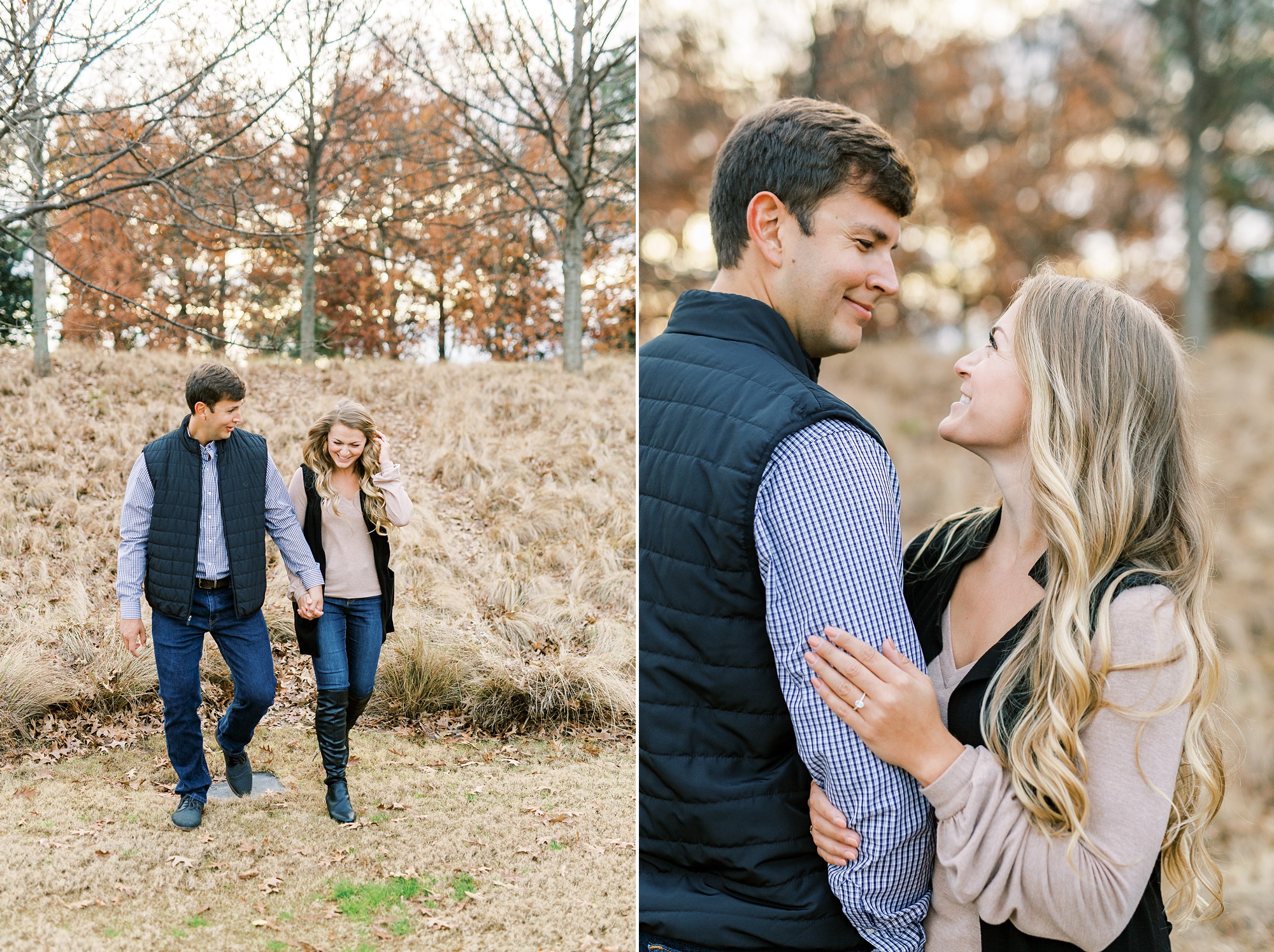 fall NC Museum of Art engagement portraits with Kevyn Dixon Photography