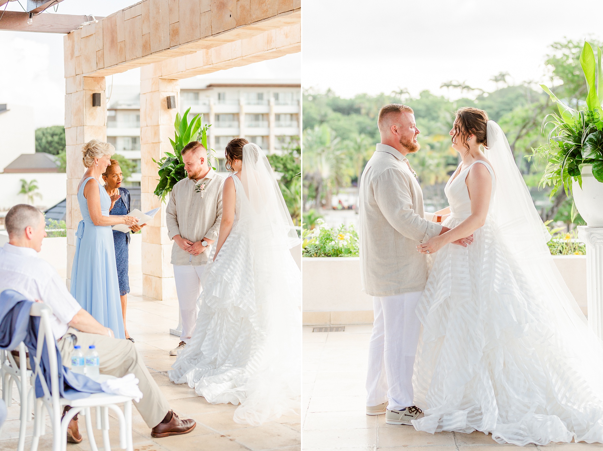 waterfront wedding ceremony in St Lucia