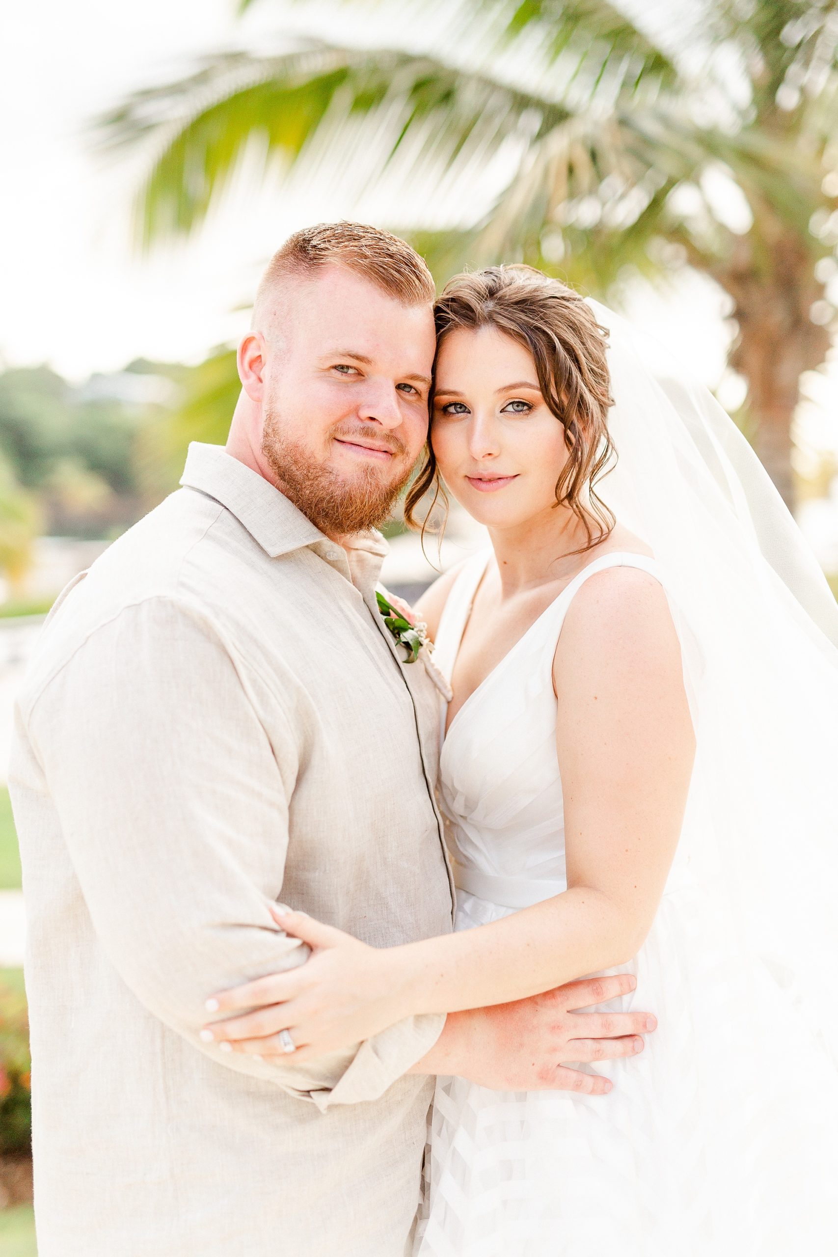 St Lucia resort wedding portraits of bride and groom
