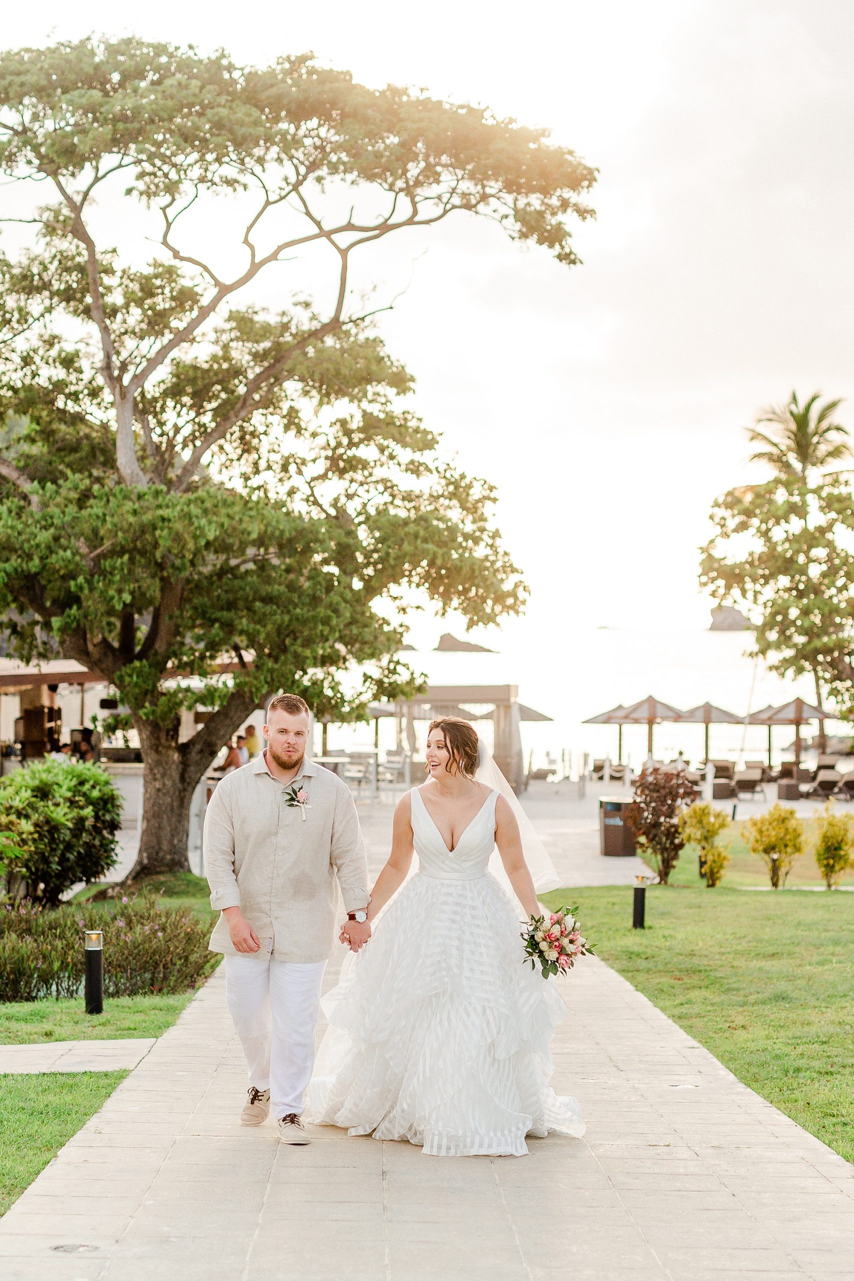 sunset wedding portraits in St Lucia