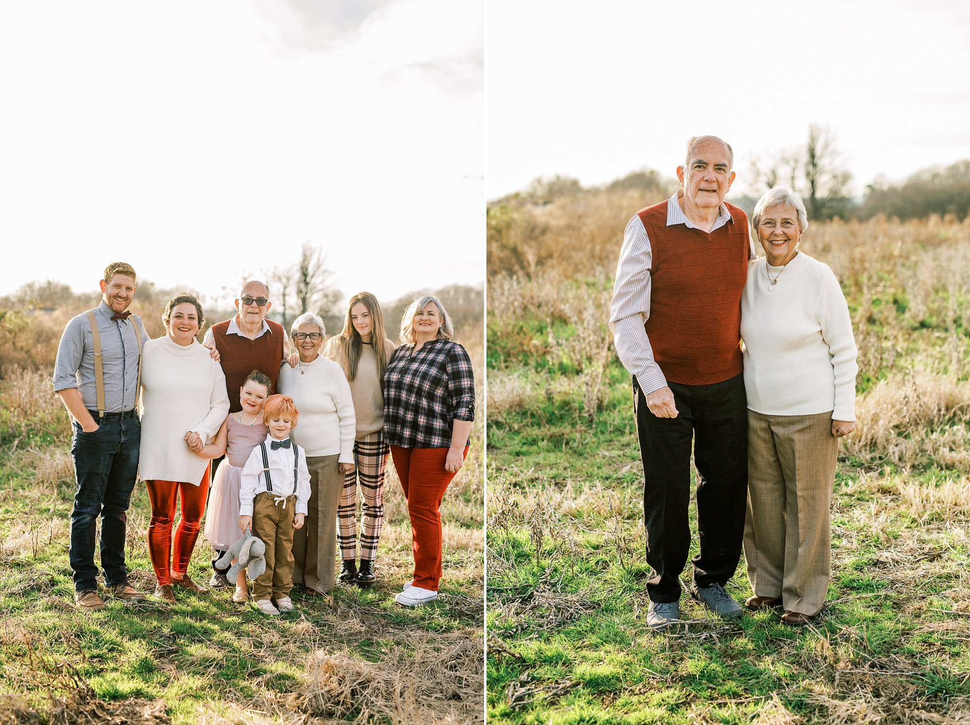 50th anniversary photos with family on farm