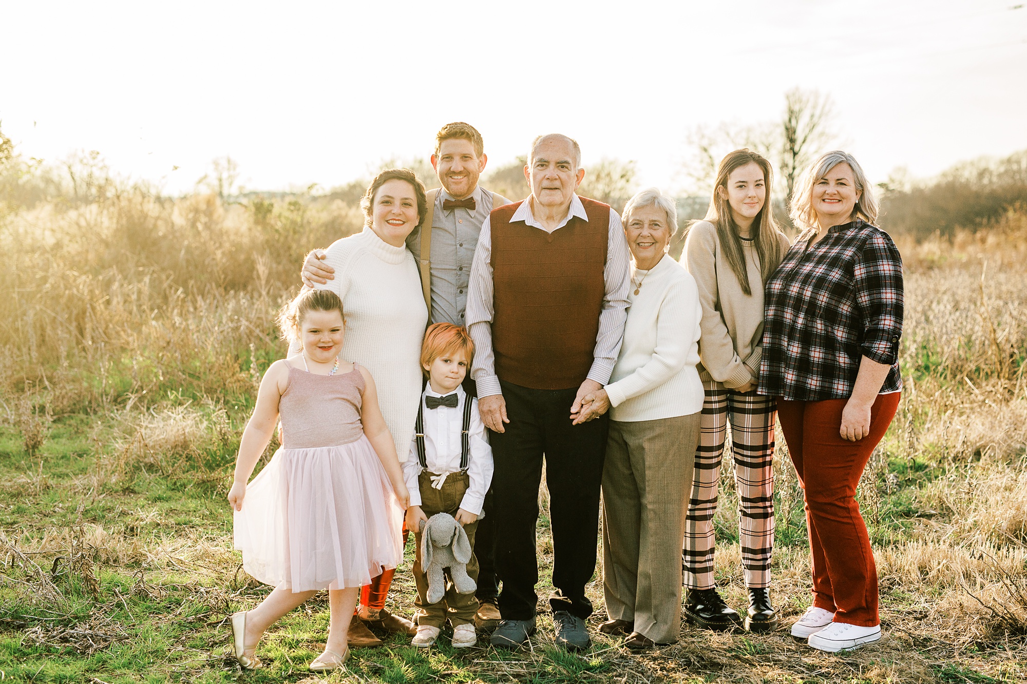 winter family photos to celebrate 50th anniversary