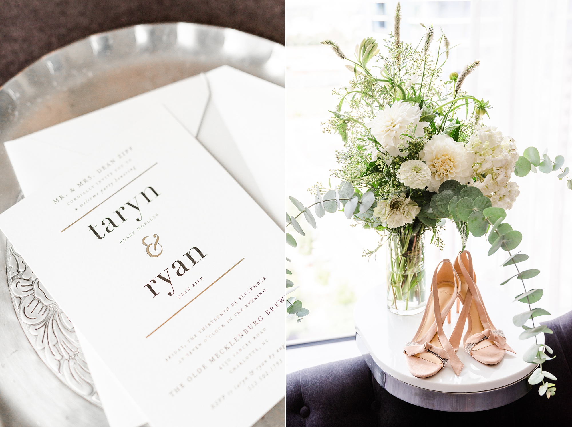 details for Uptown Charlotte wedding day