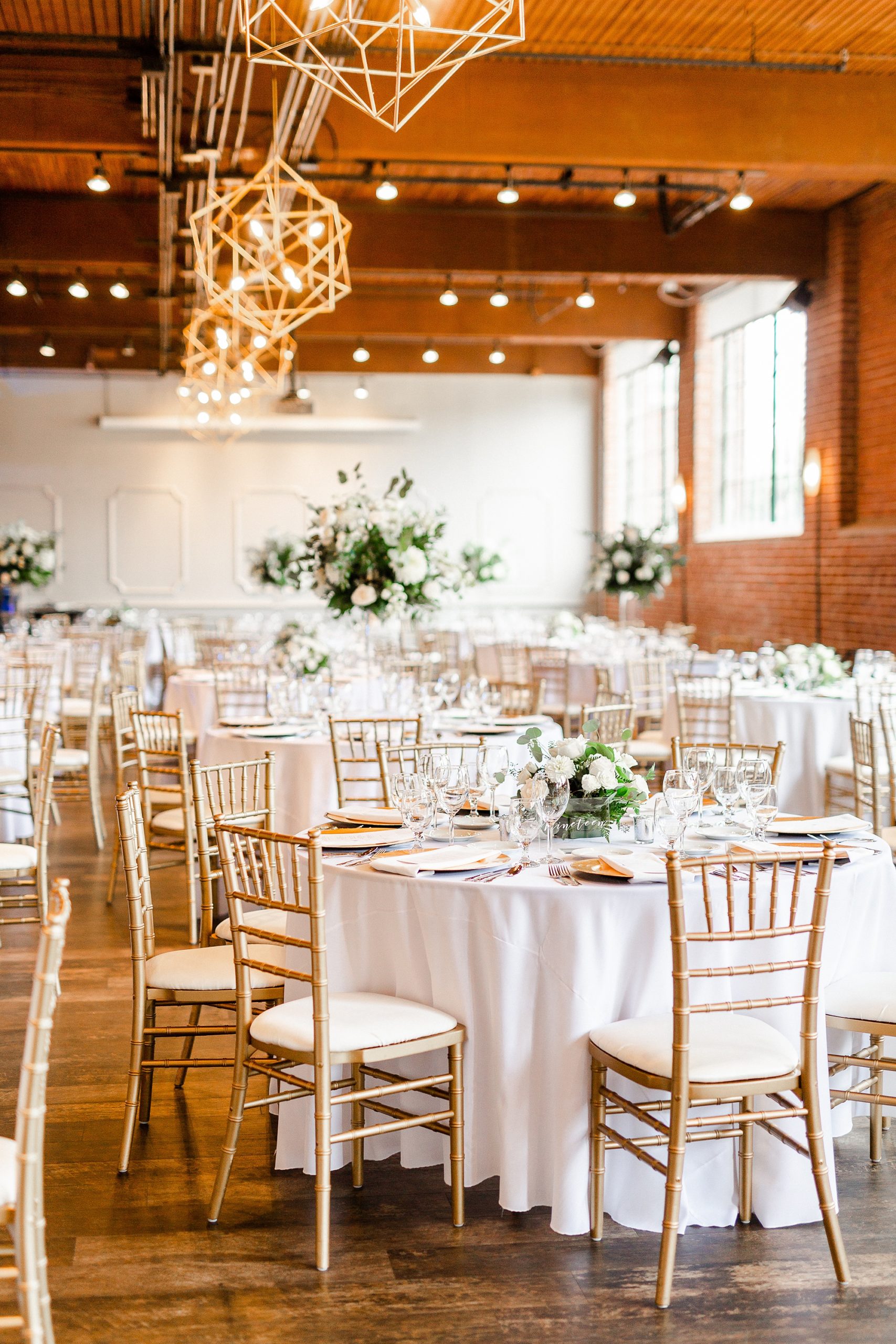Byron's South End wedding reception with minimalist decor inspiration