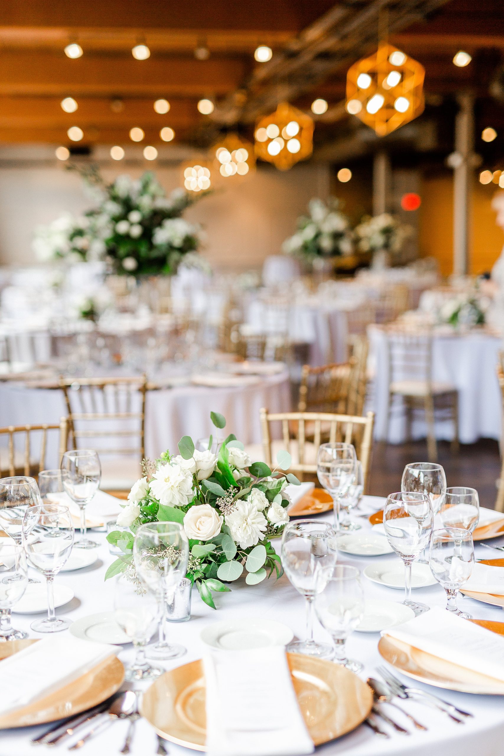 minimalist Byron's South End wedding reception details