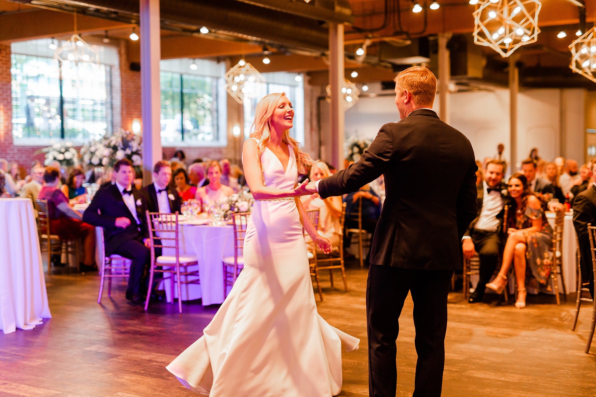 bride and groom enjoy dance at Byron's South End