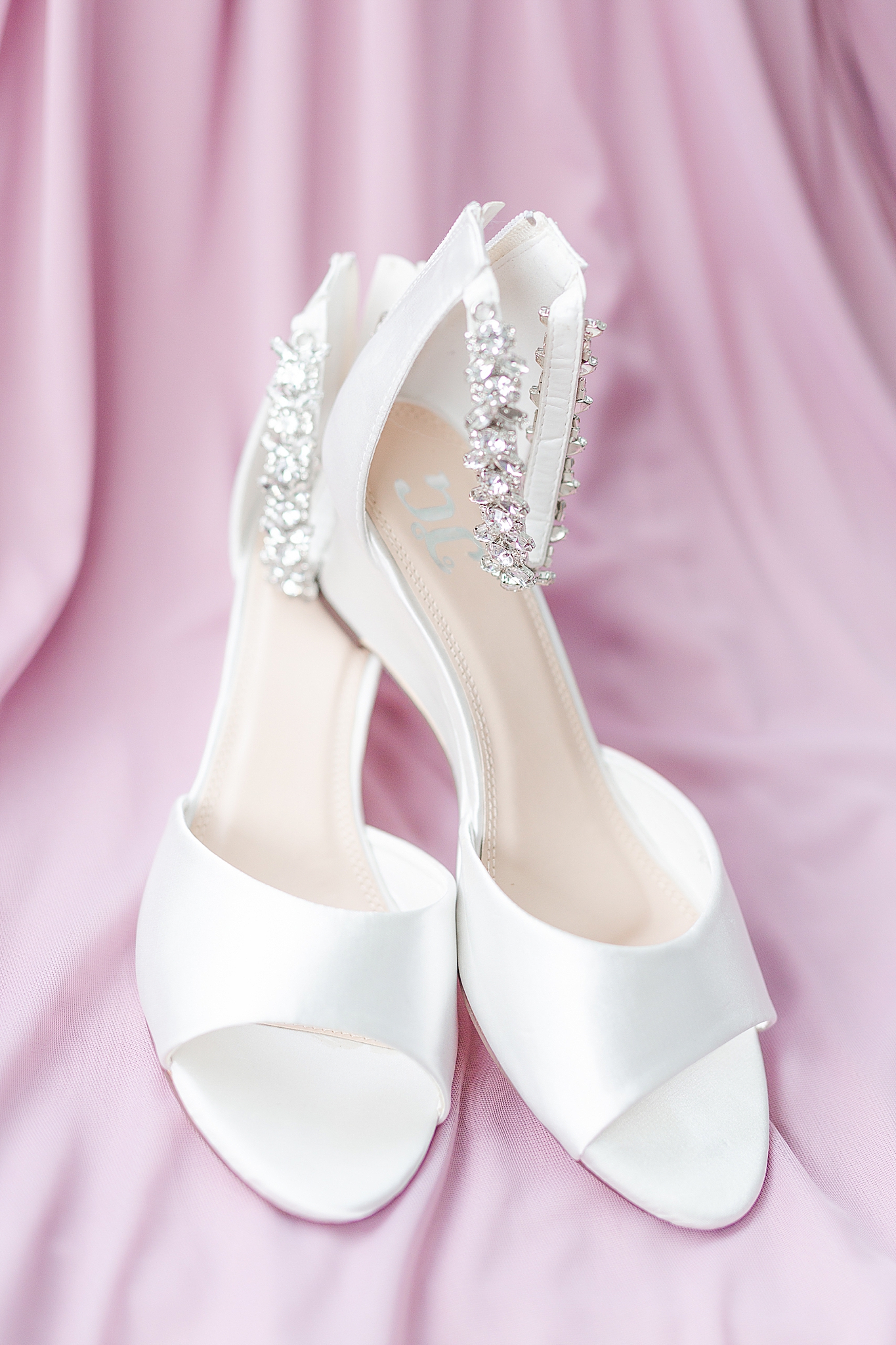 bride's ivory white shoes for classic Southern wedding