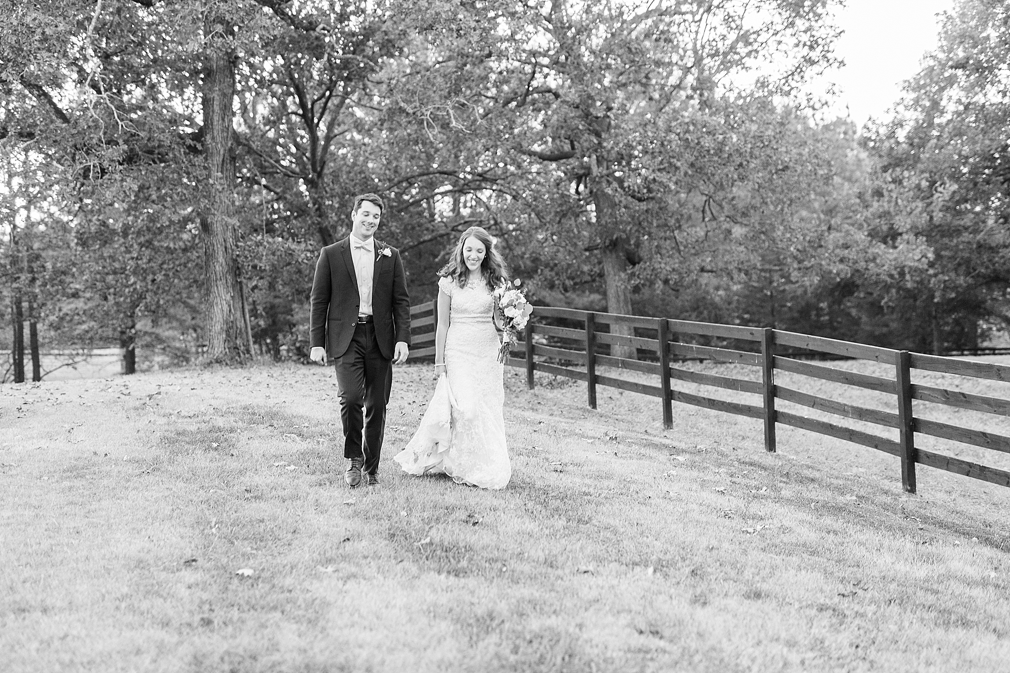 Warrenton NC wedding portraits along fence
