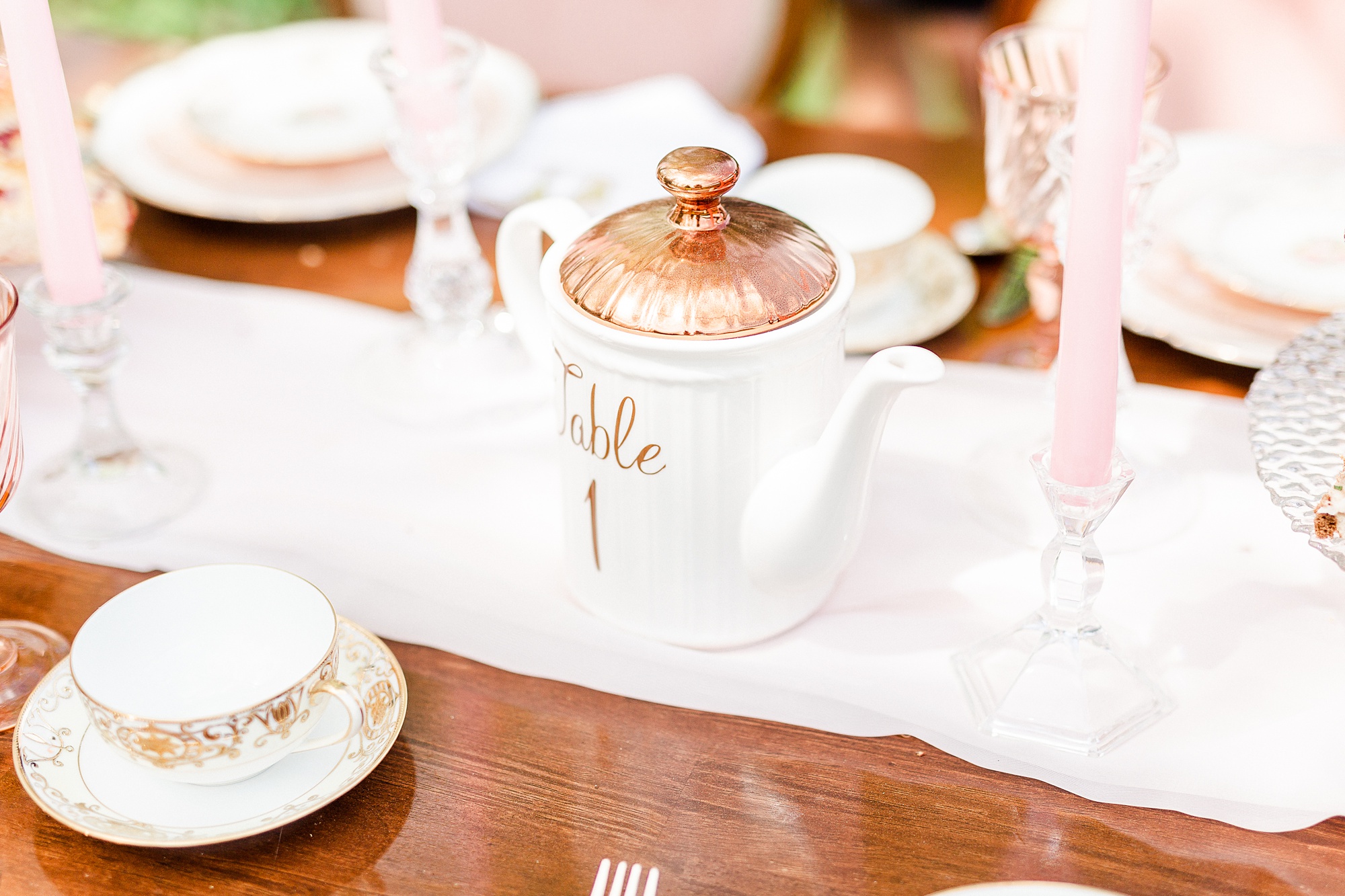 high tea inspired wedding reception at Carolina Country Weddings