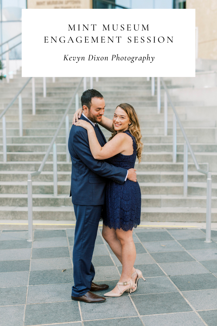 Mint Museum engagement session with Kevyn Dixon Photography in the spring 