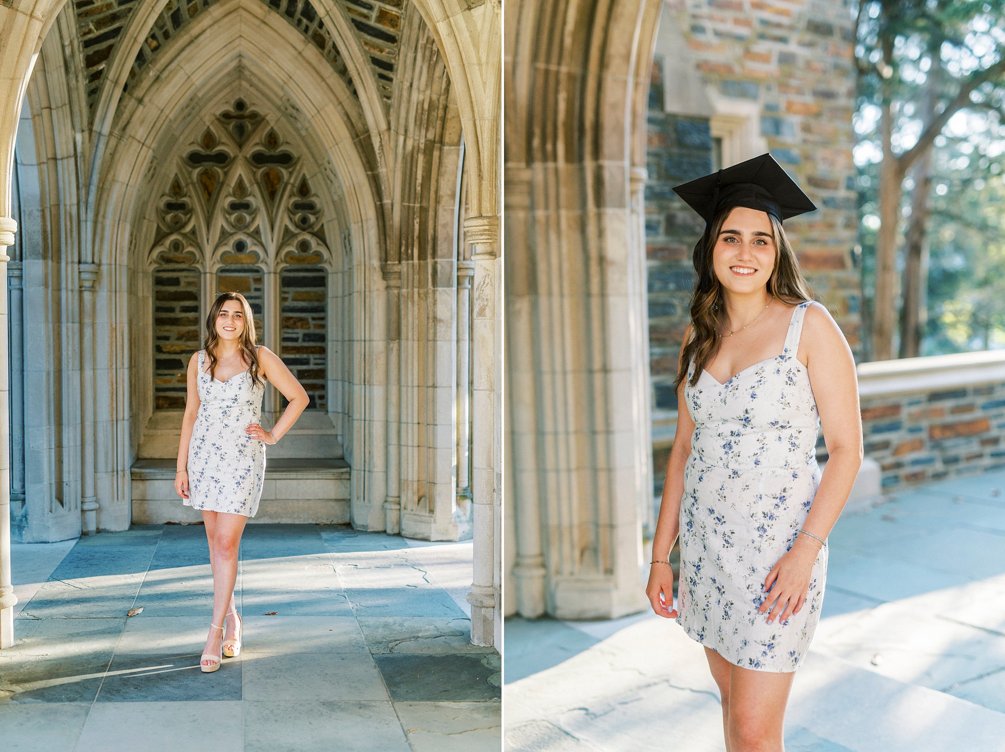 Duke University graduation portraits for senior girl