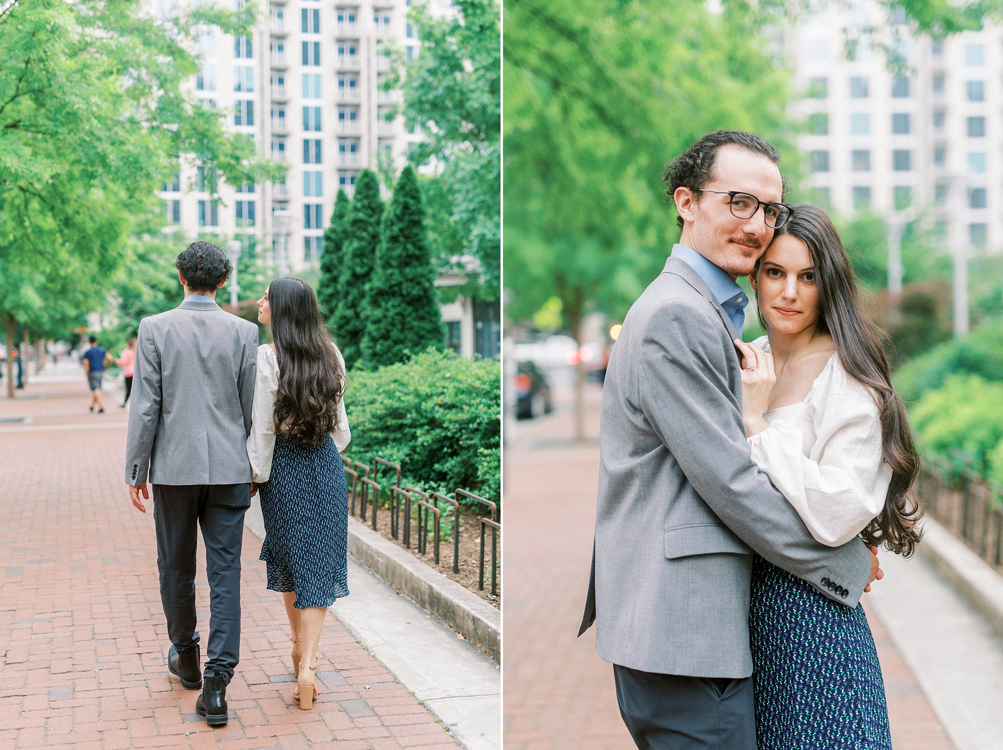 engagement portraits in Uptown Charlotte NC