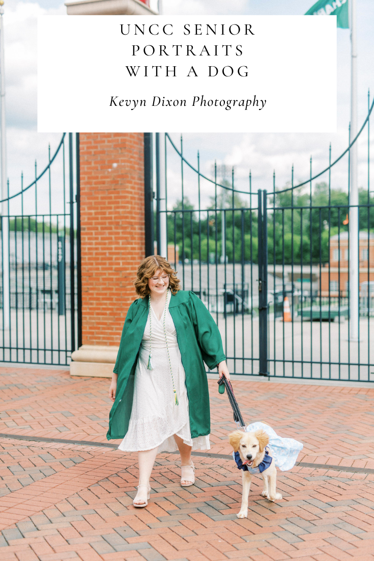 UNCC senior pictures with dog