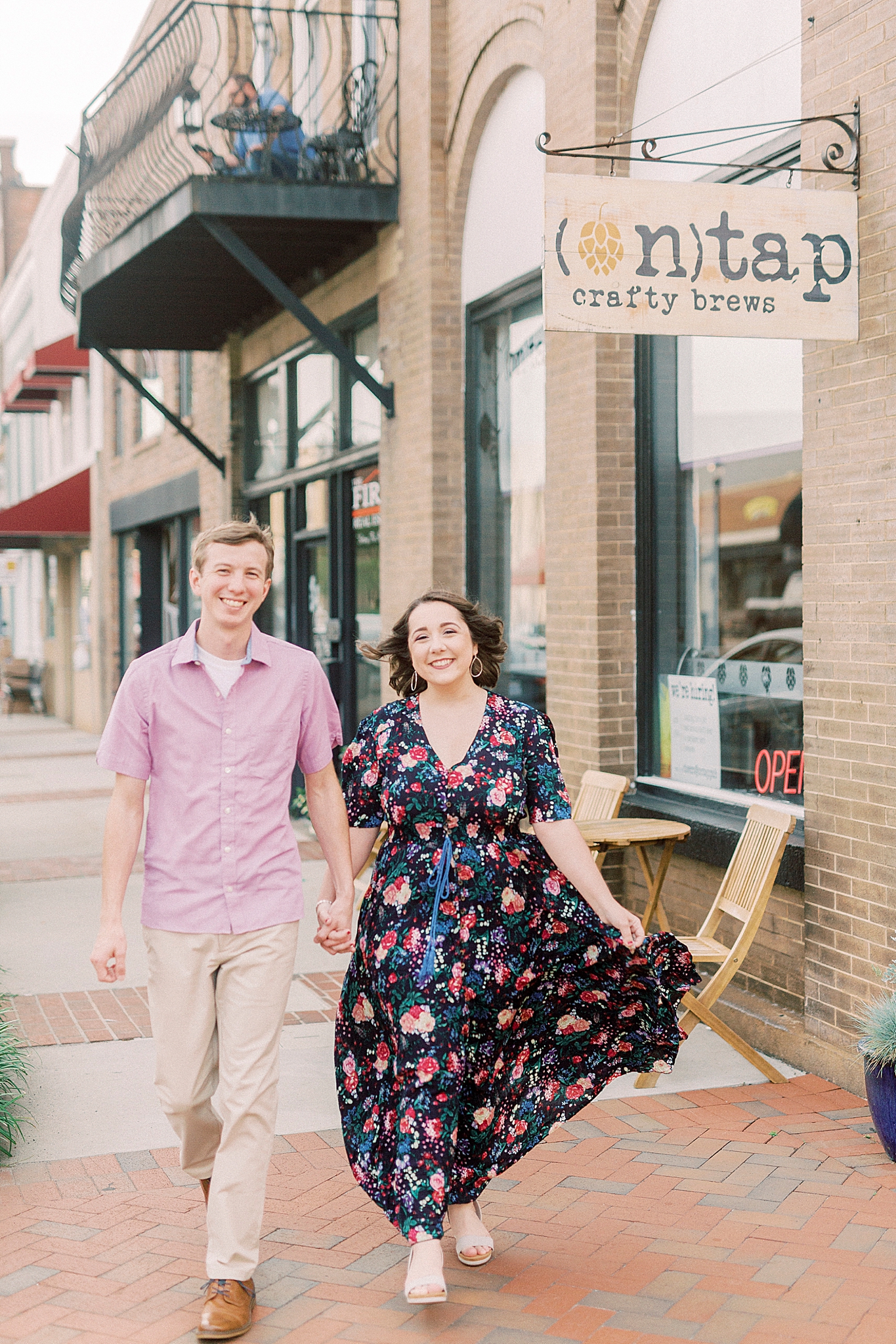 Downtown Mooresville Anniversary Portraits with married couple