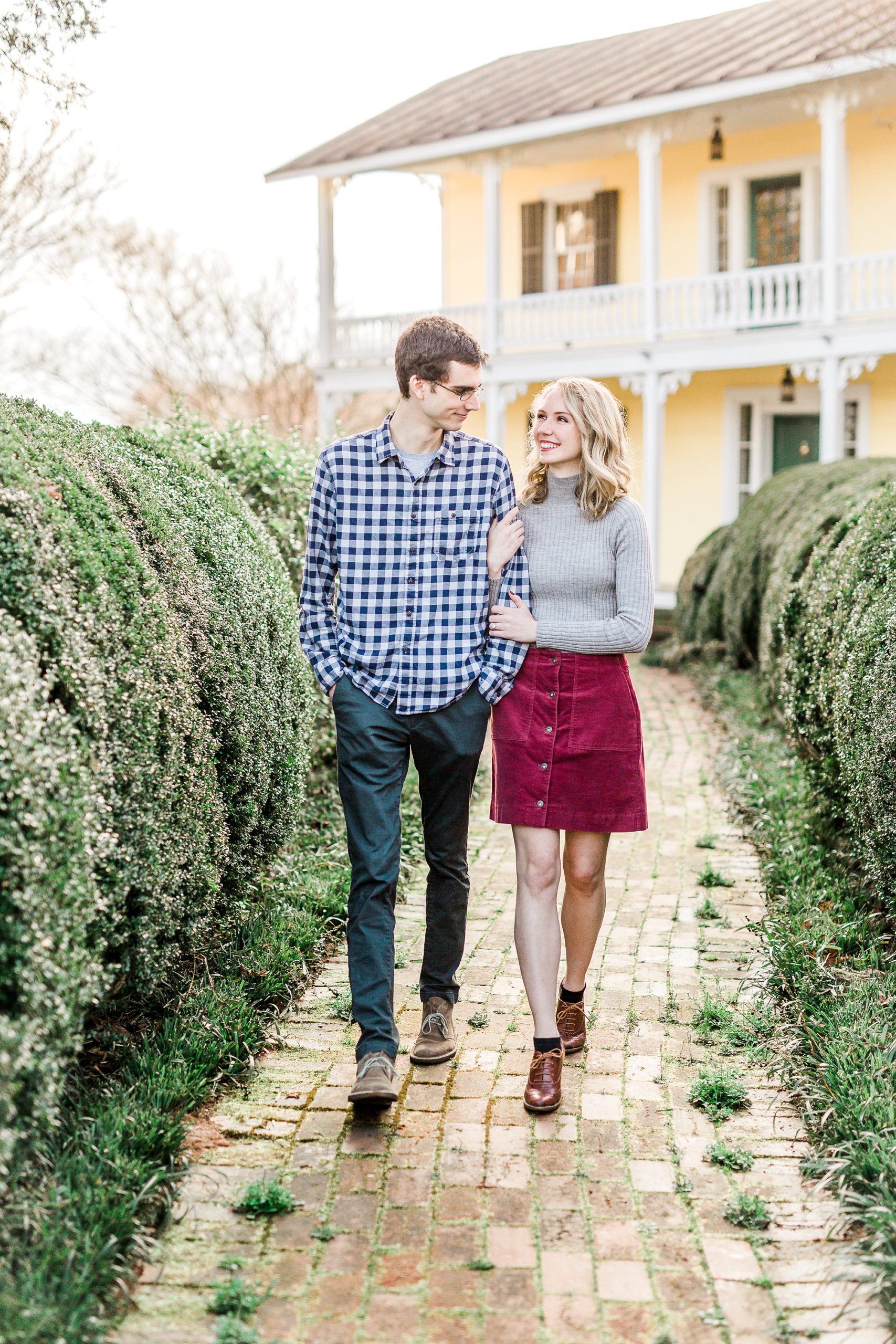 1812 Hitching Post engagement portraits for couple