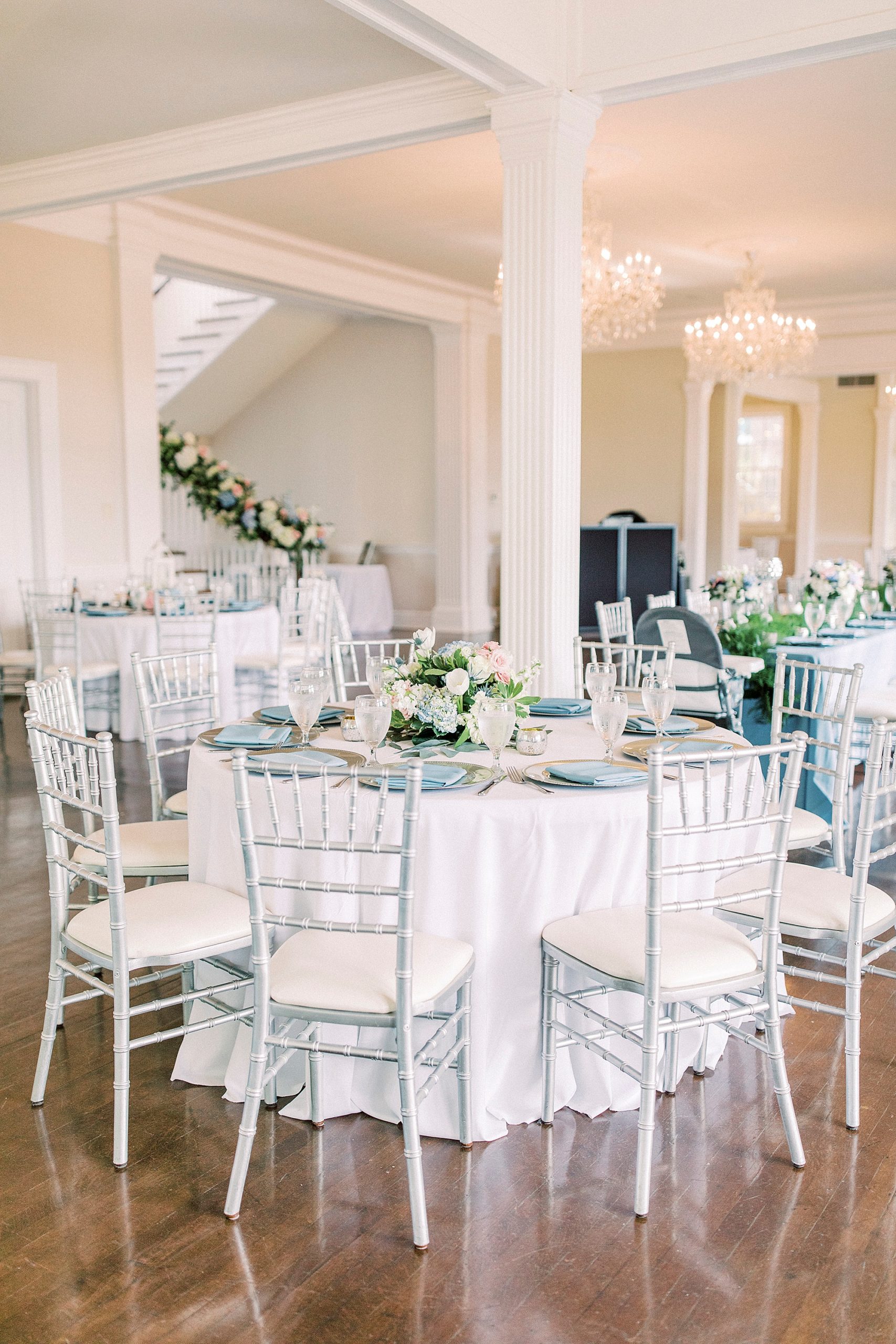 table settings for elegant Charlotte wedding reception