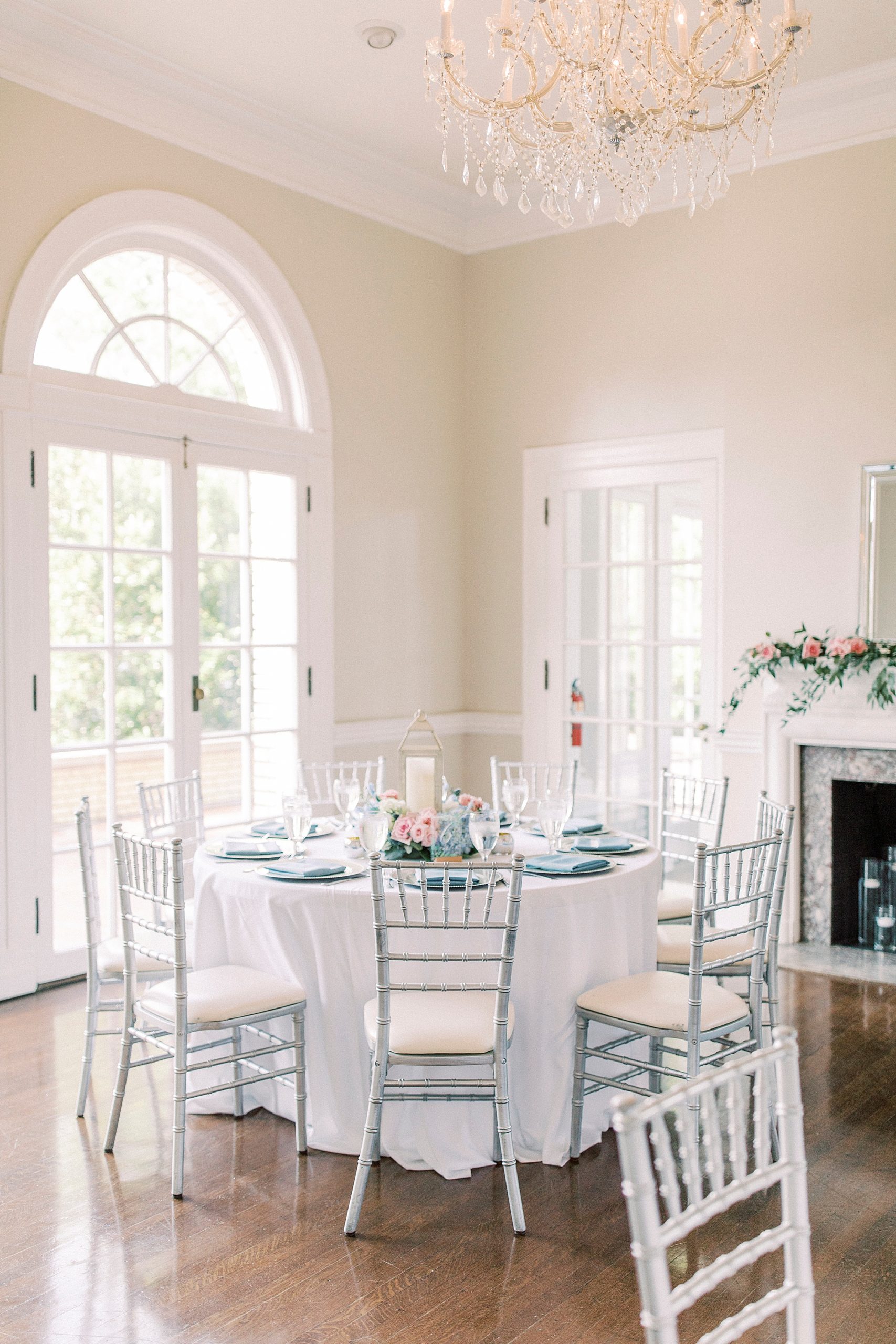 seating for elegant Charlotte wedding reception