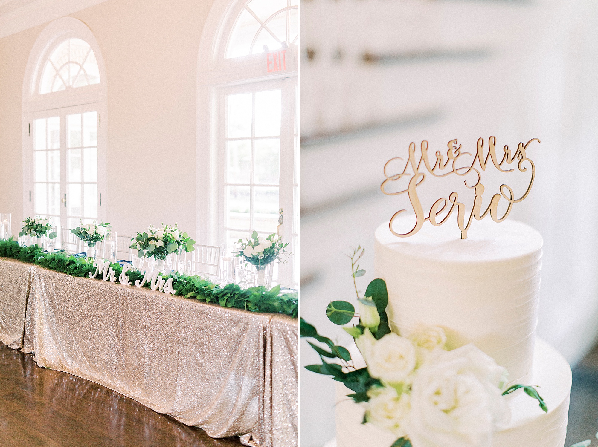 Separk Mansion wedding reception with head table