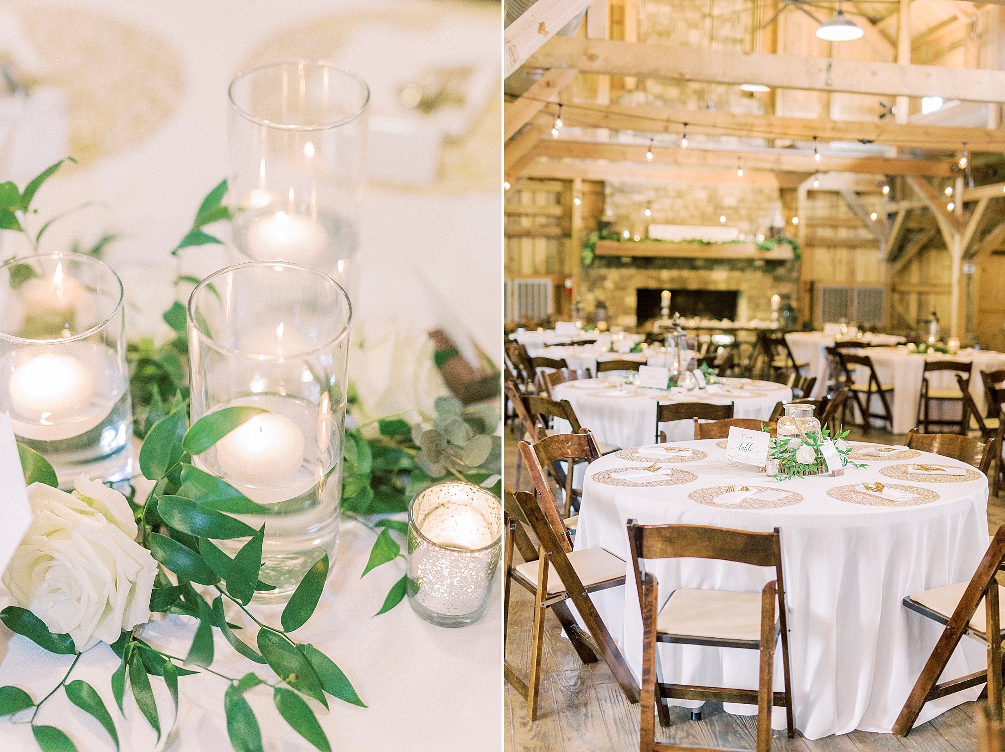 details for The Farmstead wedding reception
