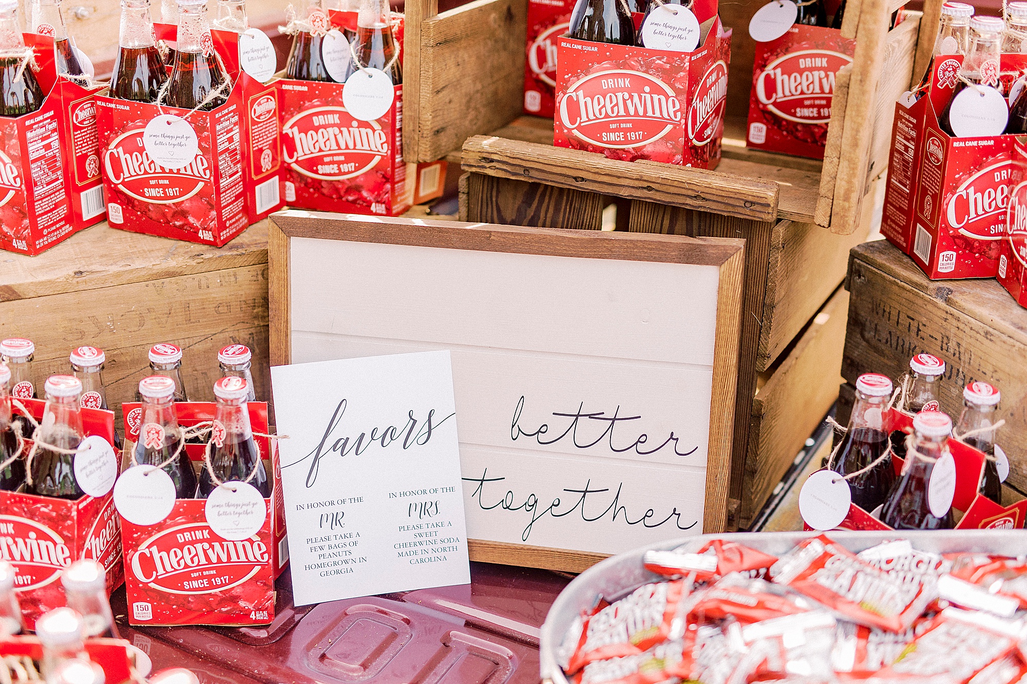 Cheerwine wedding favors for southern wedding day