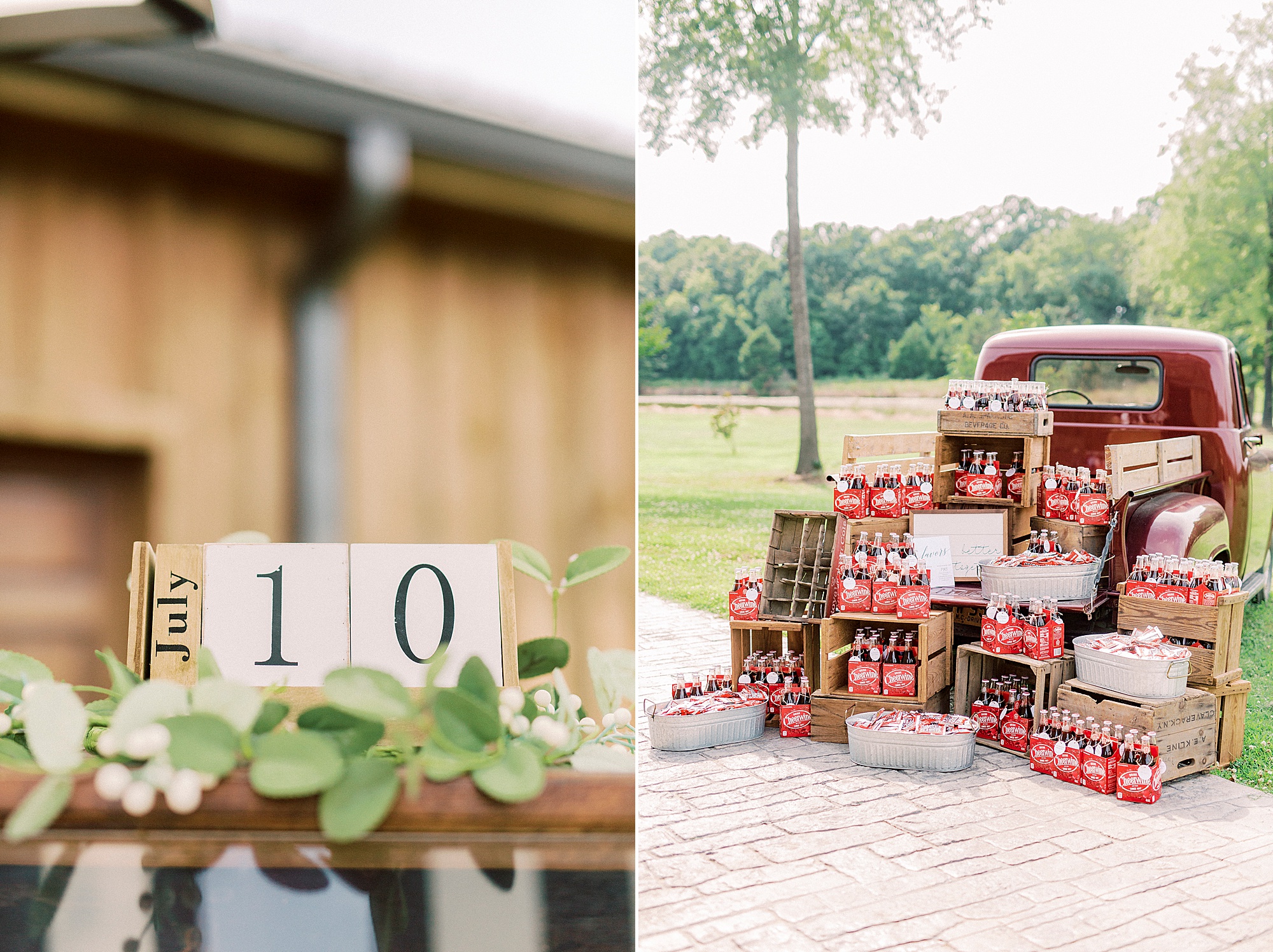 Cheerwine wedding favors for southern wedding day in Charlotte NC