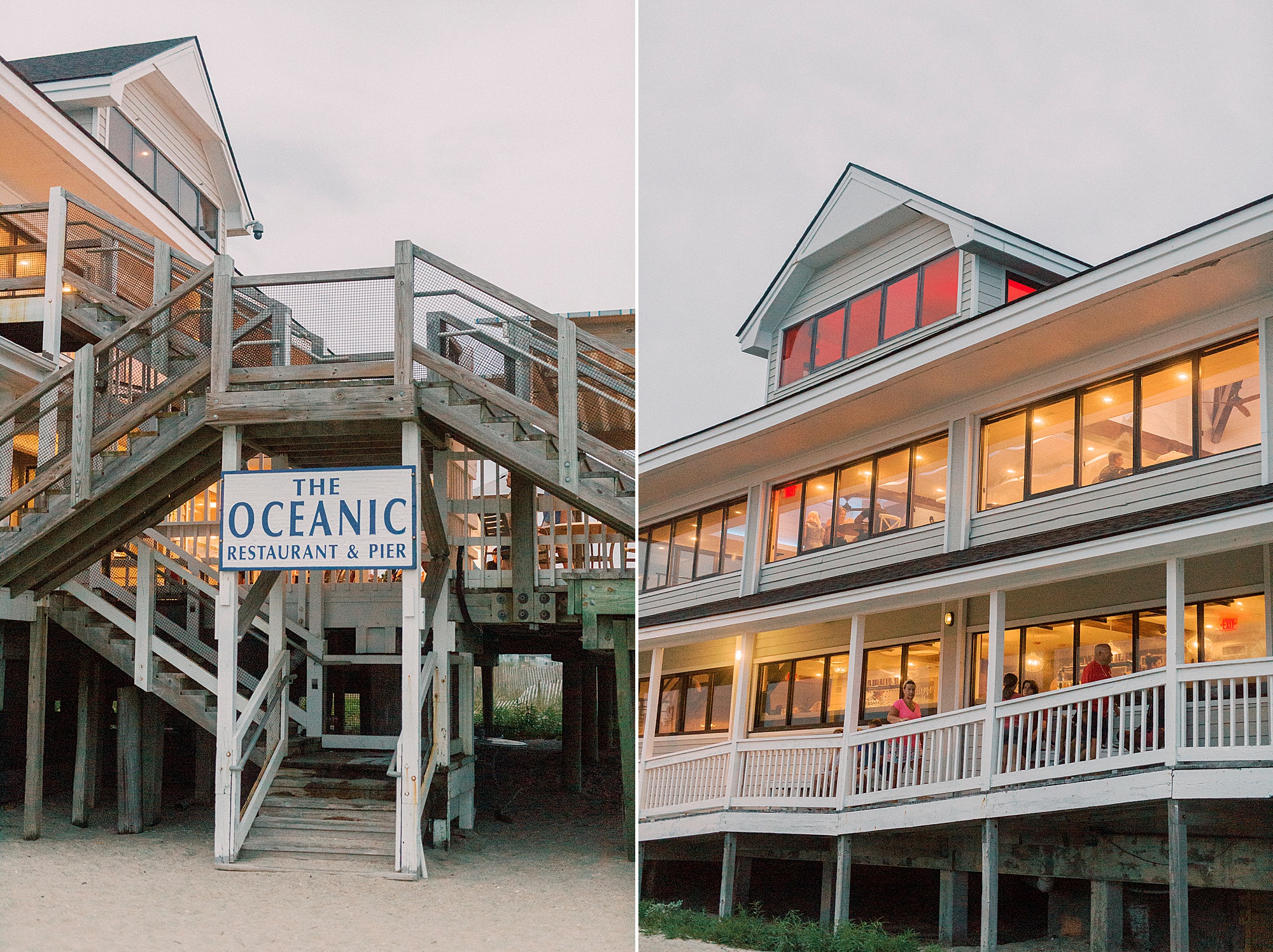 Oceanic Restaurant wedding reception at Wrightsville Beach