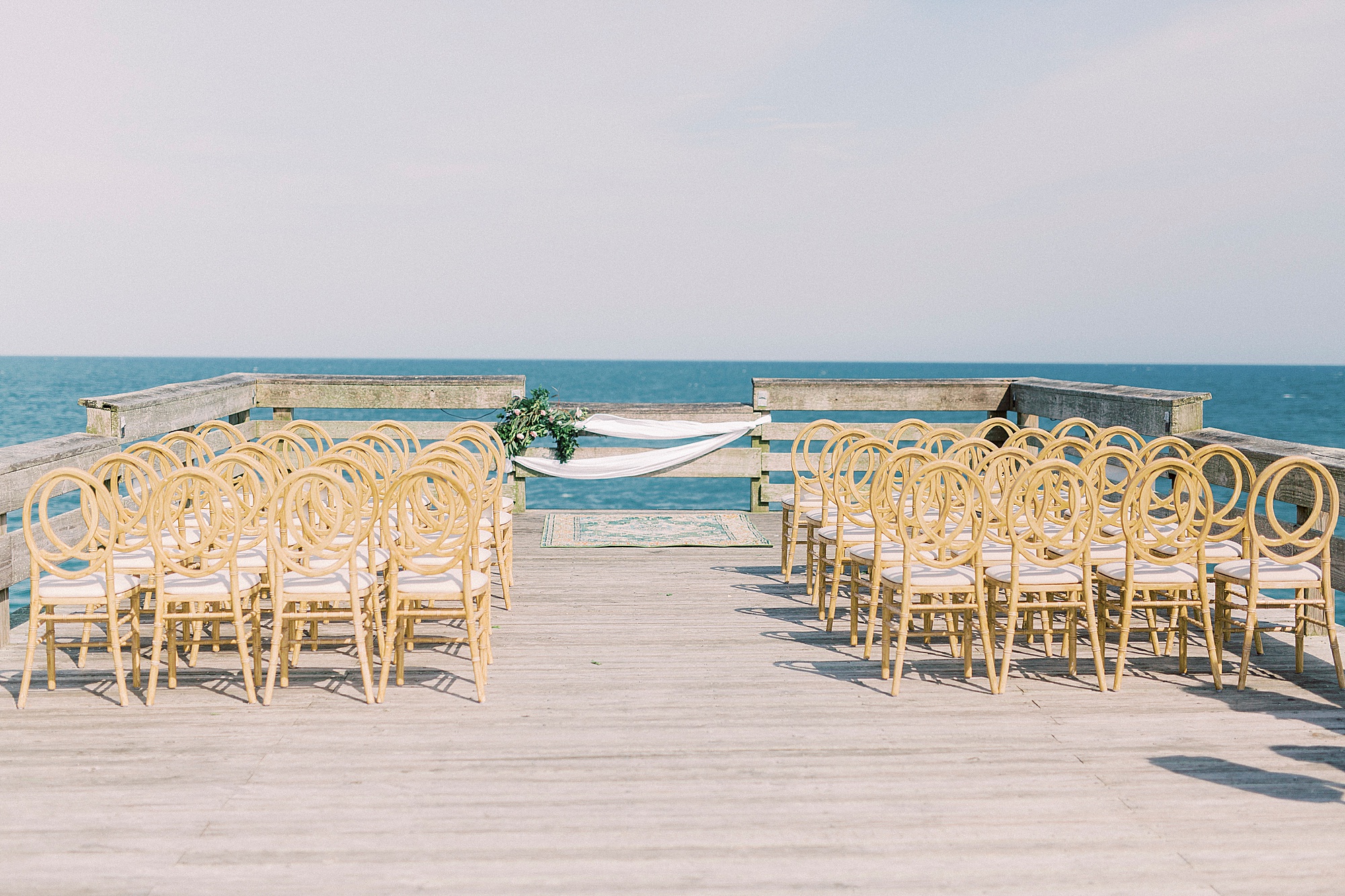 Oceanic Restaurant wedding ceremony along waterfront
