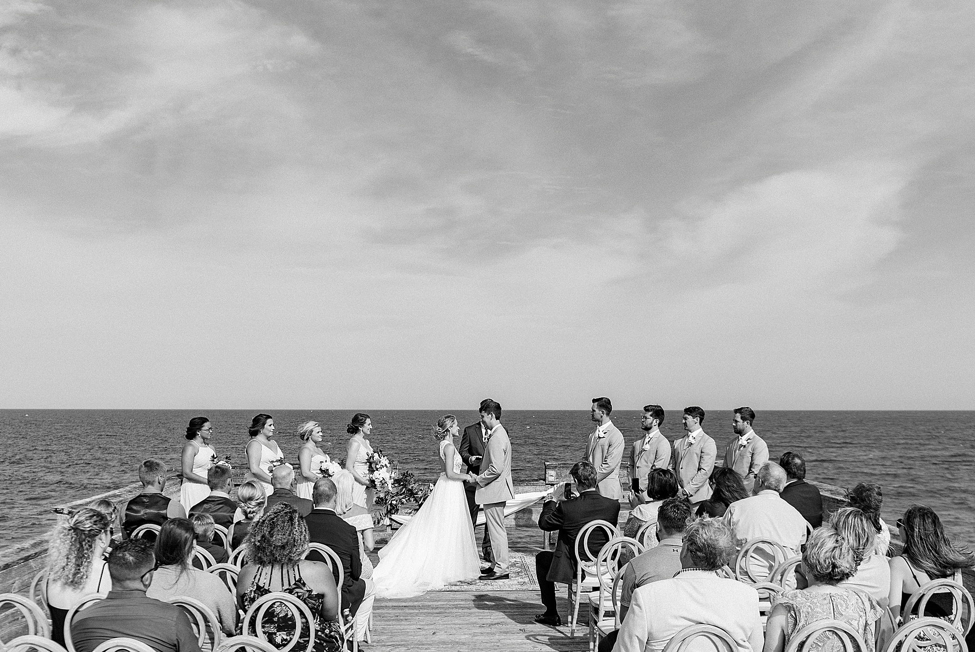 waterfront wedding ceremony in Wrightsville Beach
