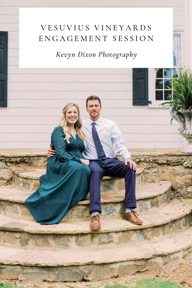 Early fall Vesuvius Vineyards engagement session with Laura and Ryan photographed by NC wedding photographer Kevyn Dixon Photography