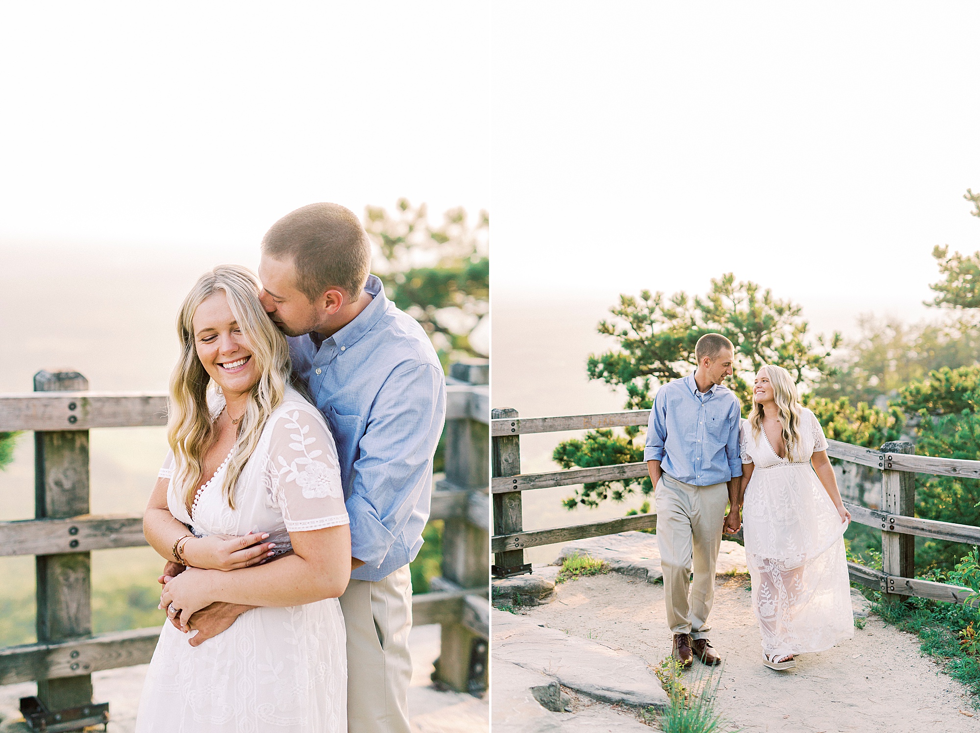 Mount Airy engagement session for couple at sunset
