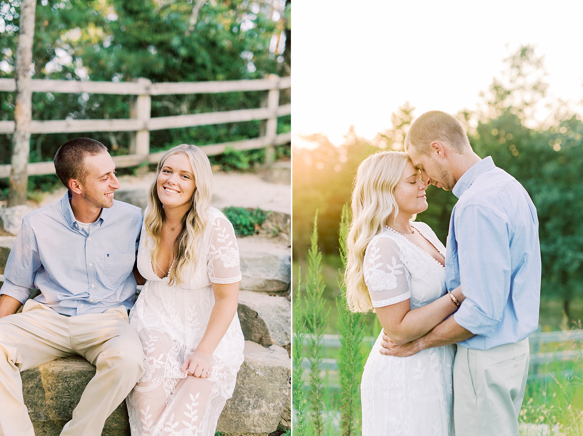sunset Mount Airy engagement session