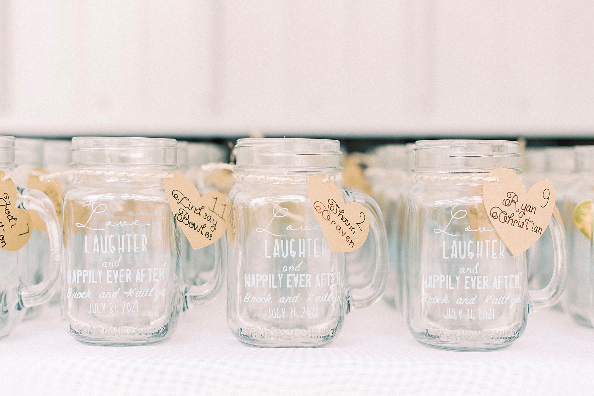 mason jar favors for intimate Winston Salem wedding
