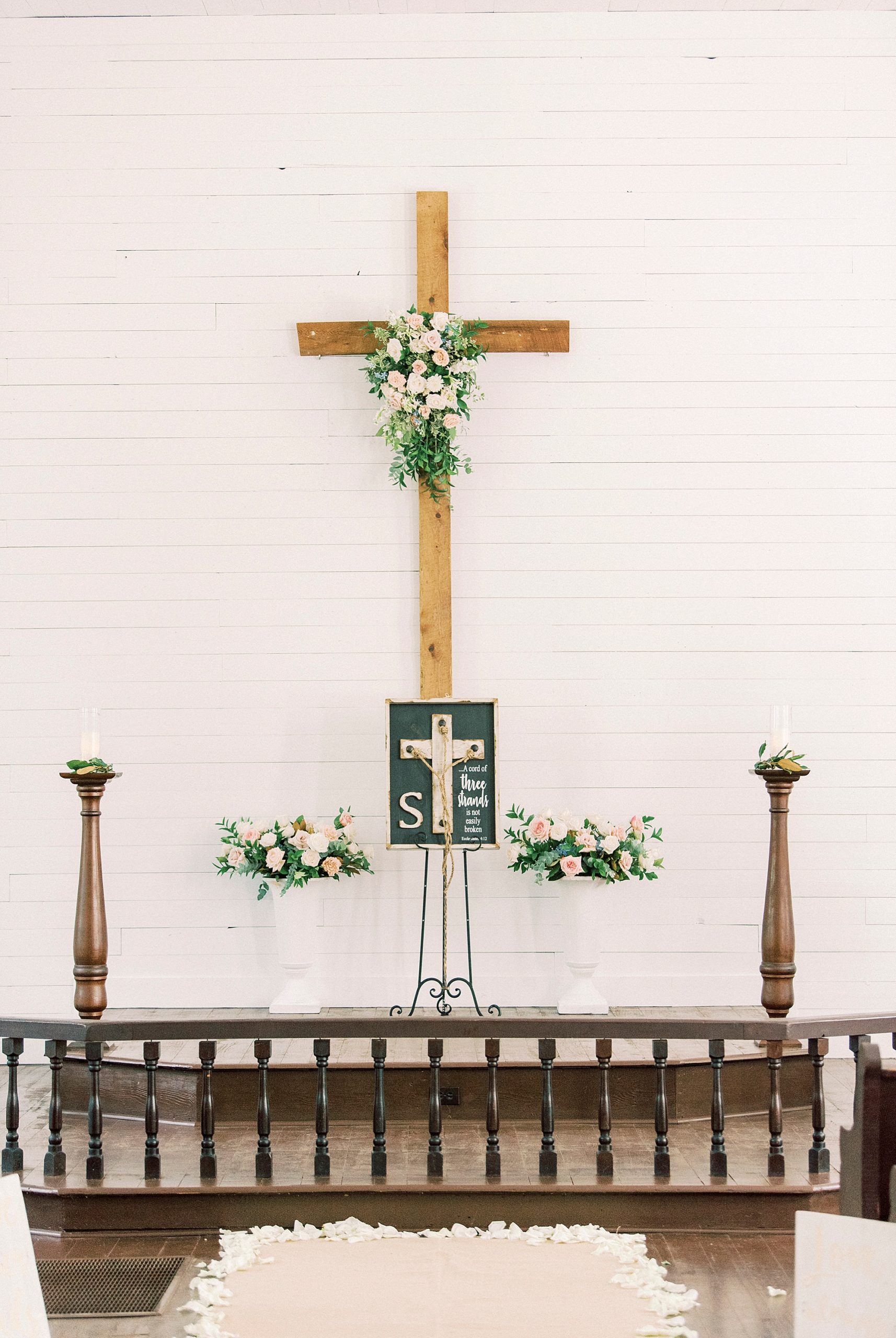 alter for traditional church wedding in Winston-Salem NC