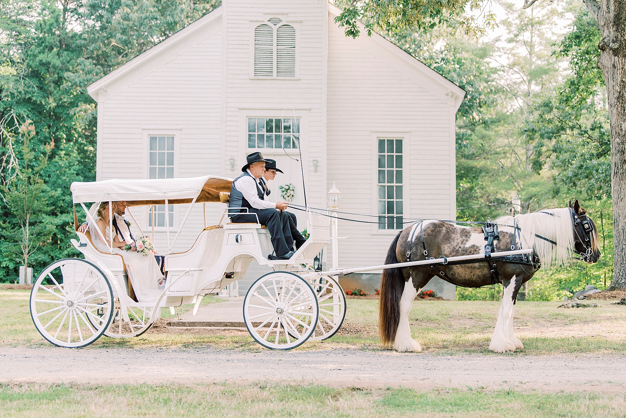 carriage ride for newlyweds in Yadkinville NC