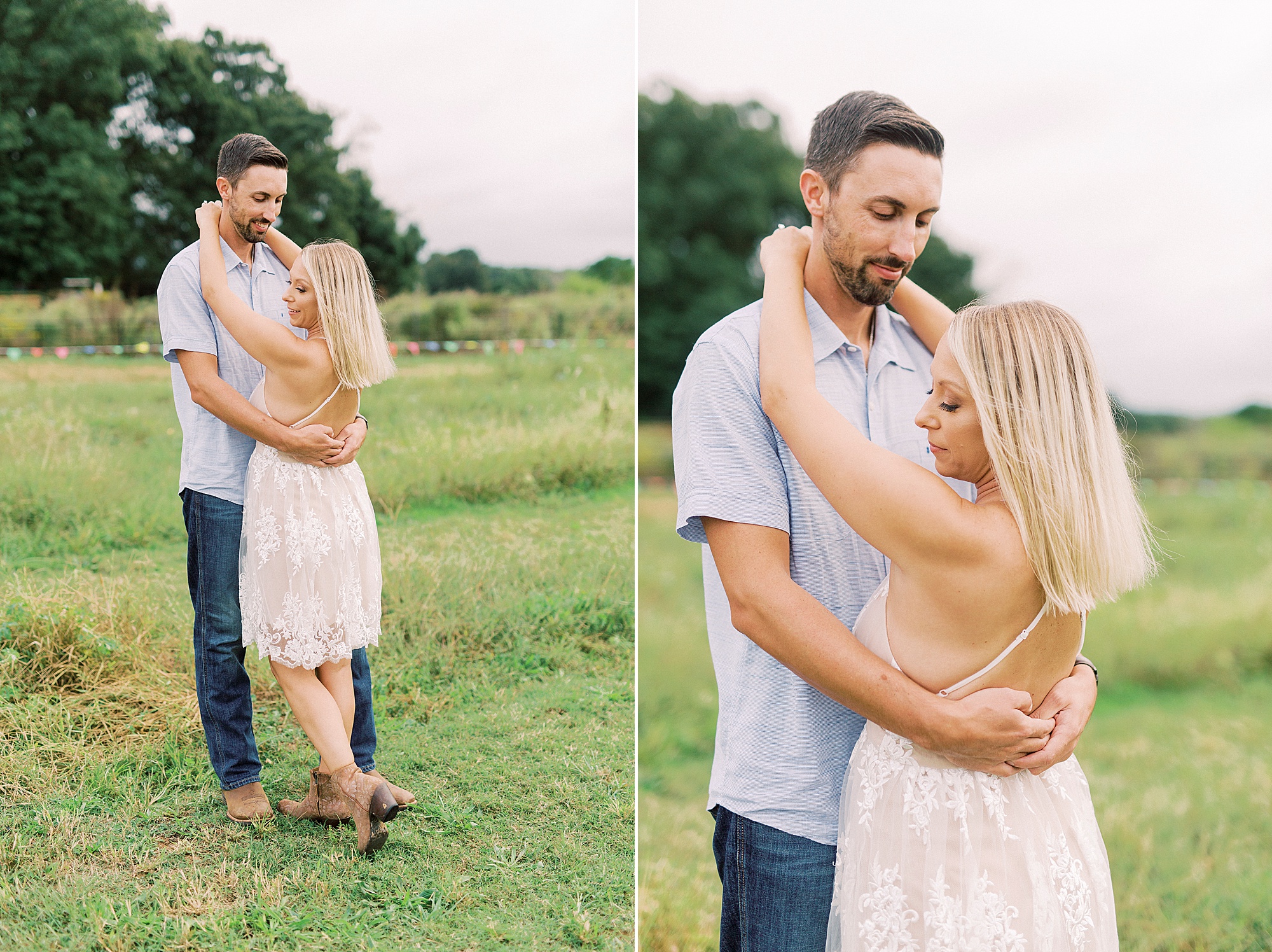 casual fall Hodges Family Farm engagement session