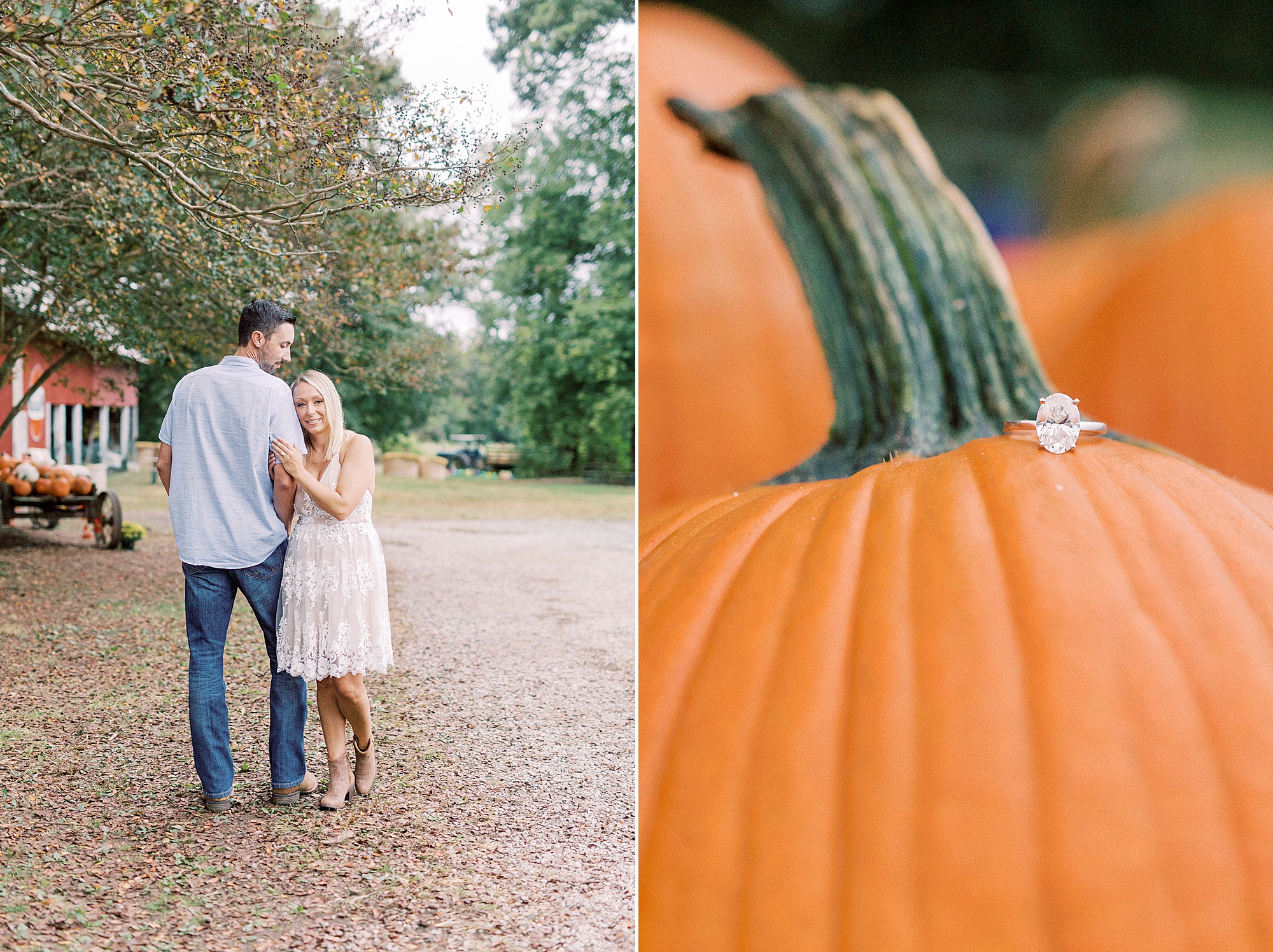 fall engagement session at Hodges Family Farm