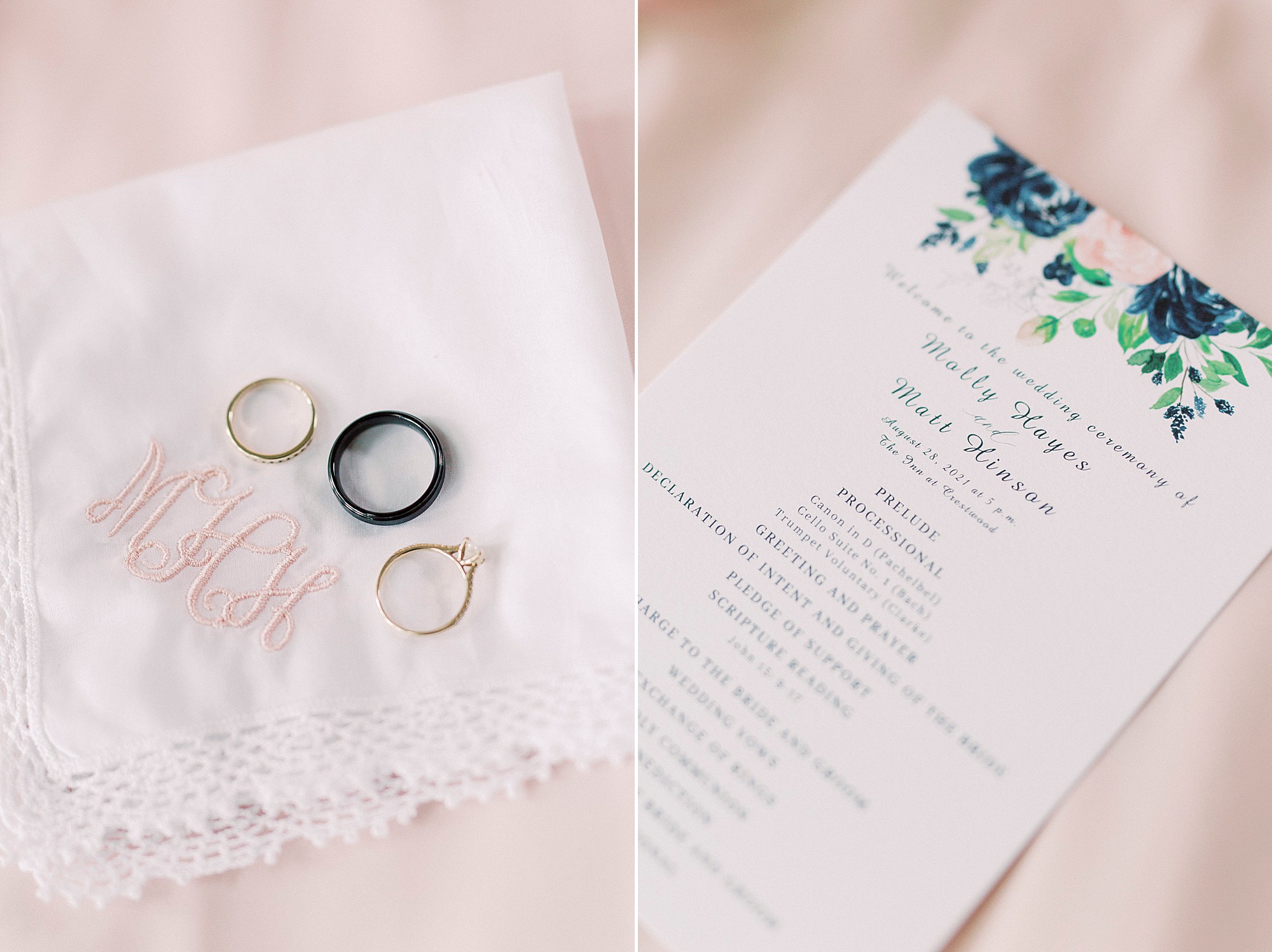 bride's details for summer wedding in Blowing Rock NC
