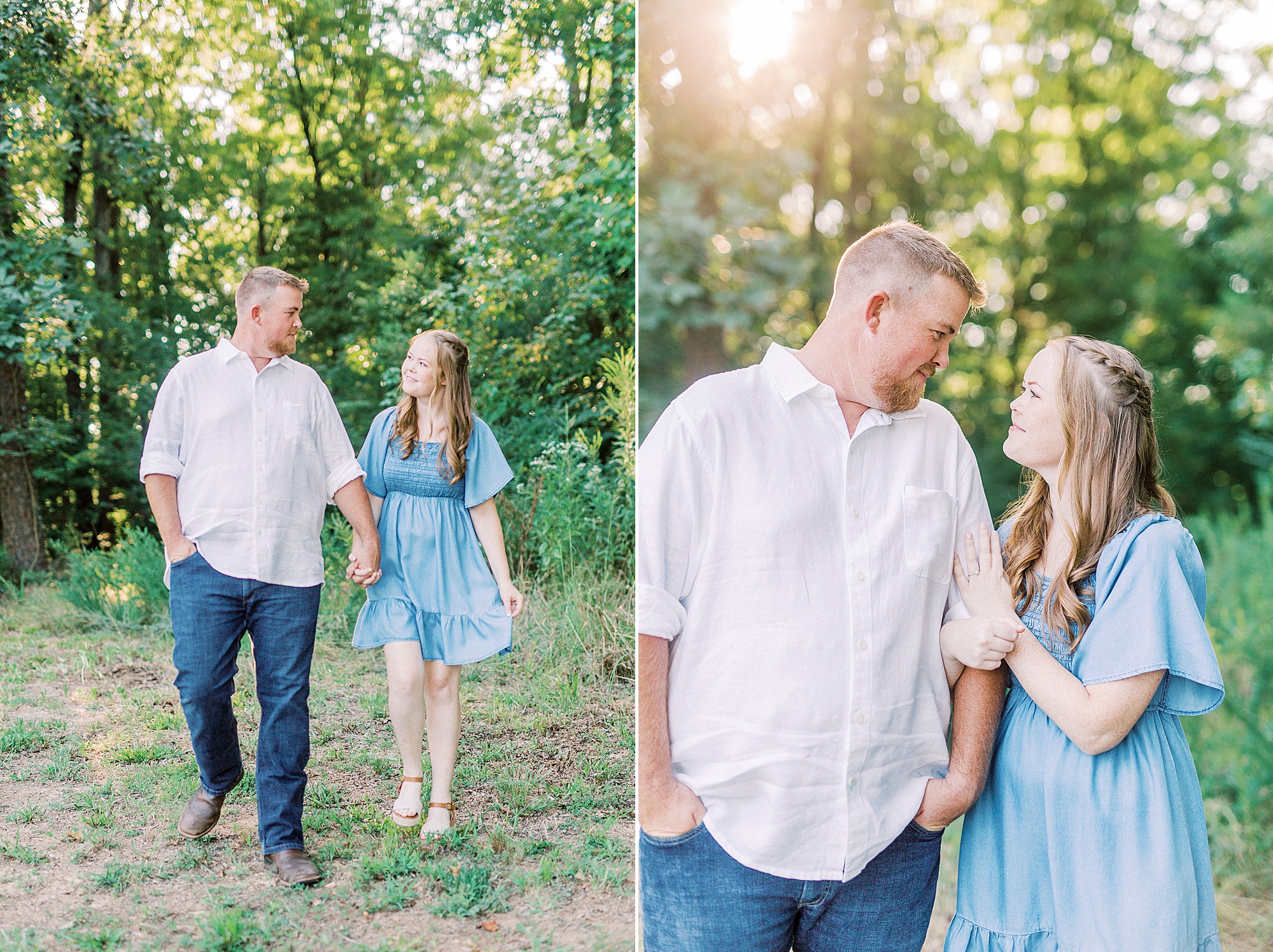 fall Sunset Farm engagement session for Charlotte NC couple