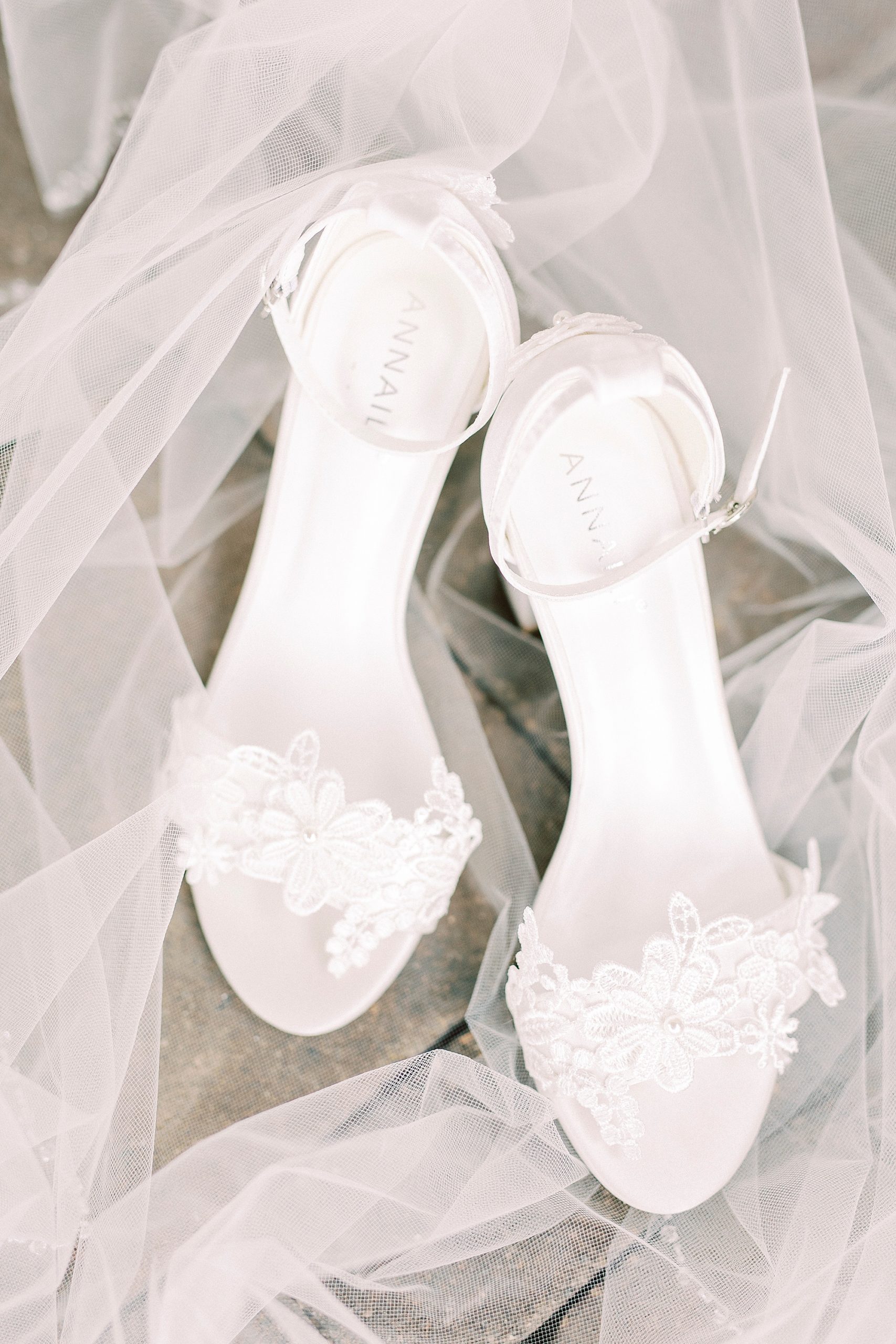 bride's shoes for Greensboro NC wedding