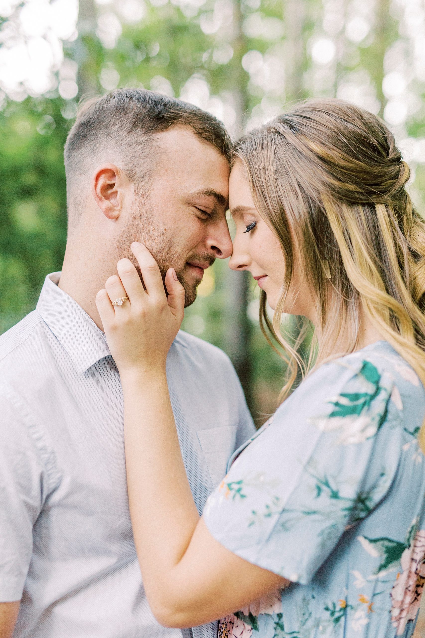 Whitewater Center engagement session for young NC couple