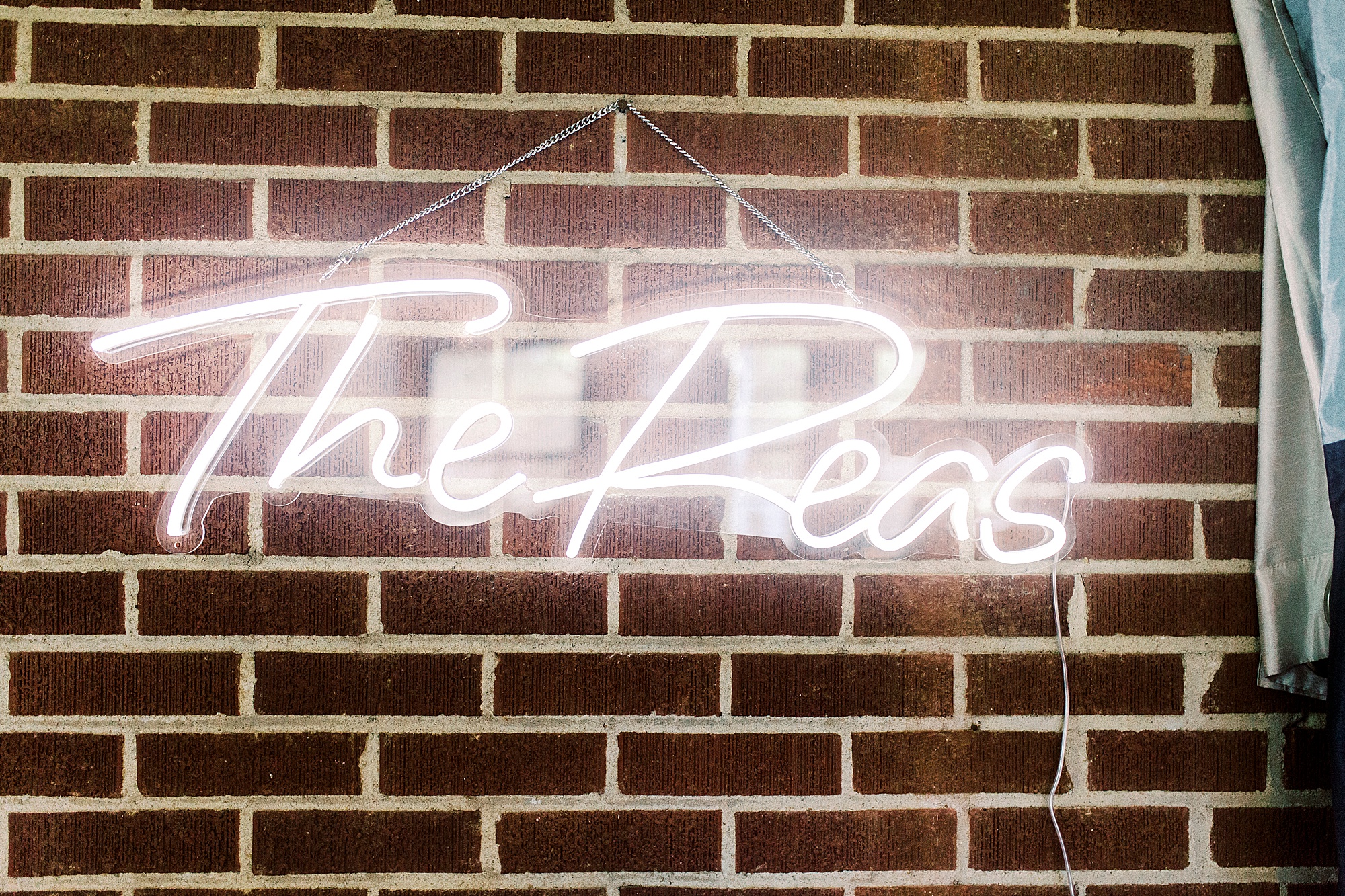neon sign at Fort Mill SC wedding reception