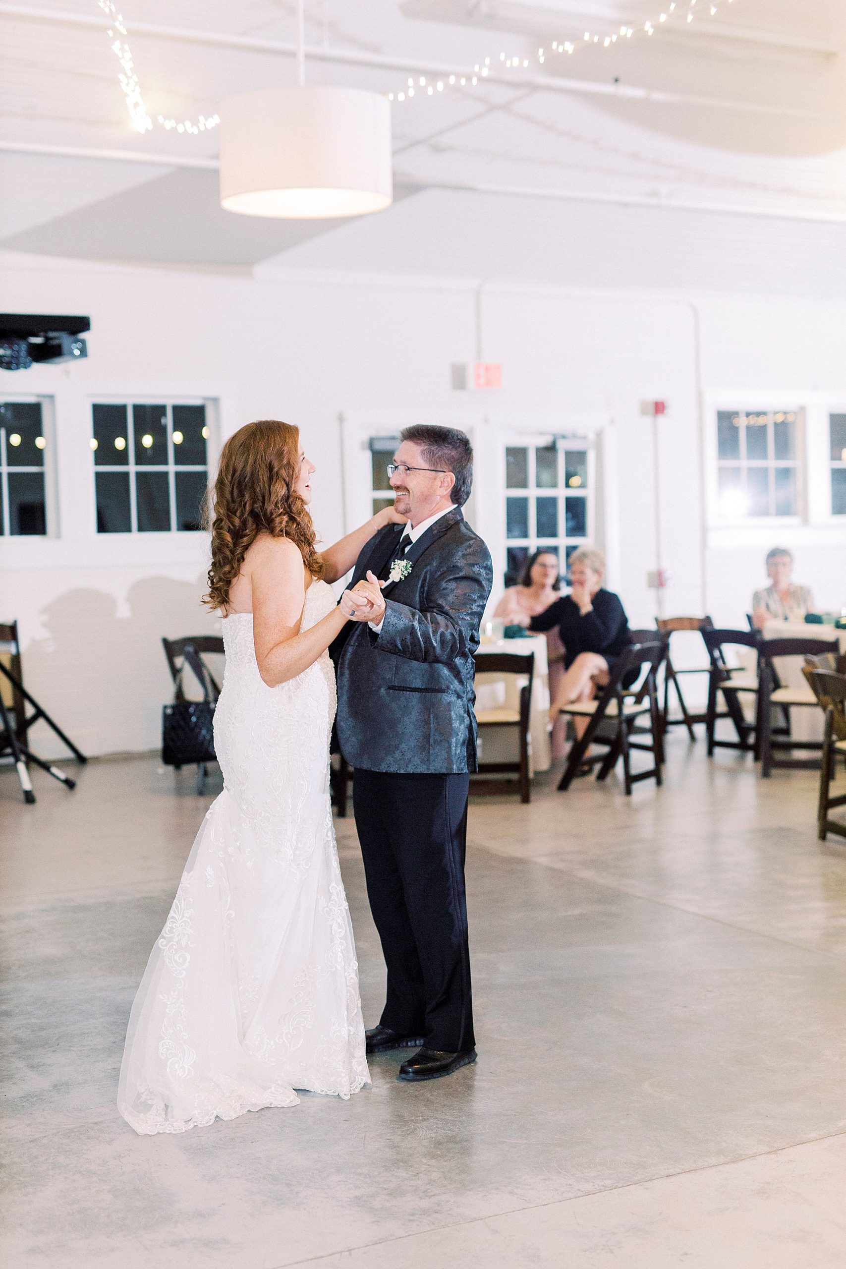 bride dances with father during Fort Mill SC wedding reception