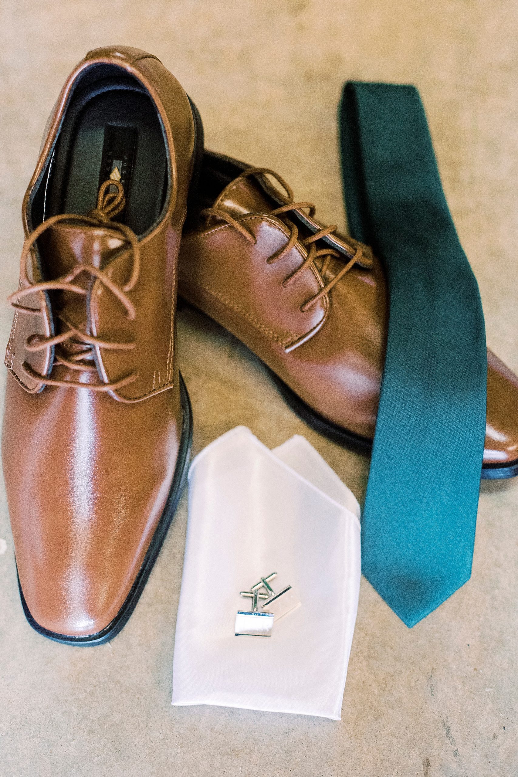 groom's details for elegant wedding at The Dairy Barn