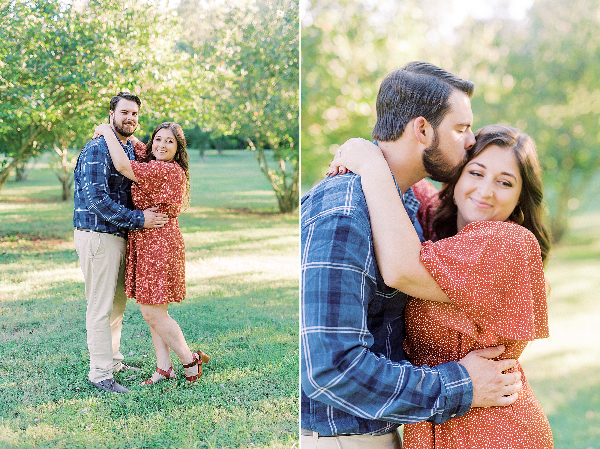 fall engagement session for couple in Salisbury NC