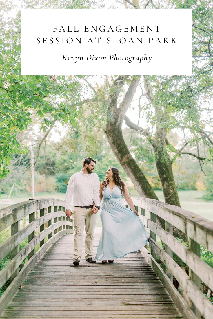 fall Sloan Park engagement session photographed by NC wedding photographer Kevyn Dixon Photography