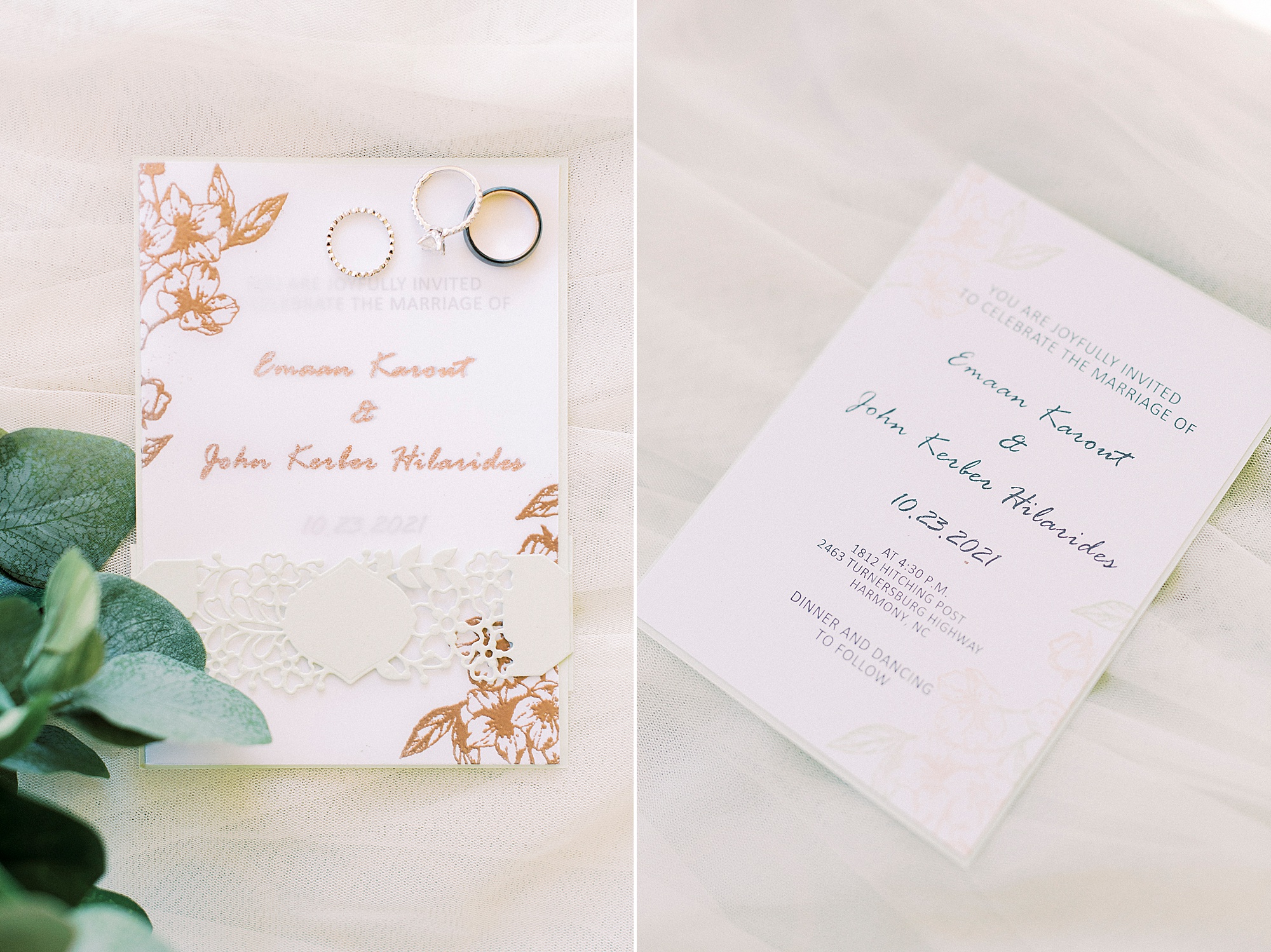 stationery for 1812 Hitching Post wedding
