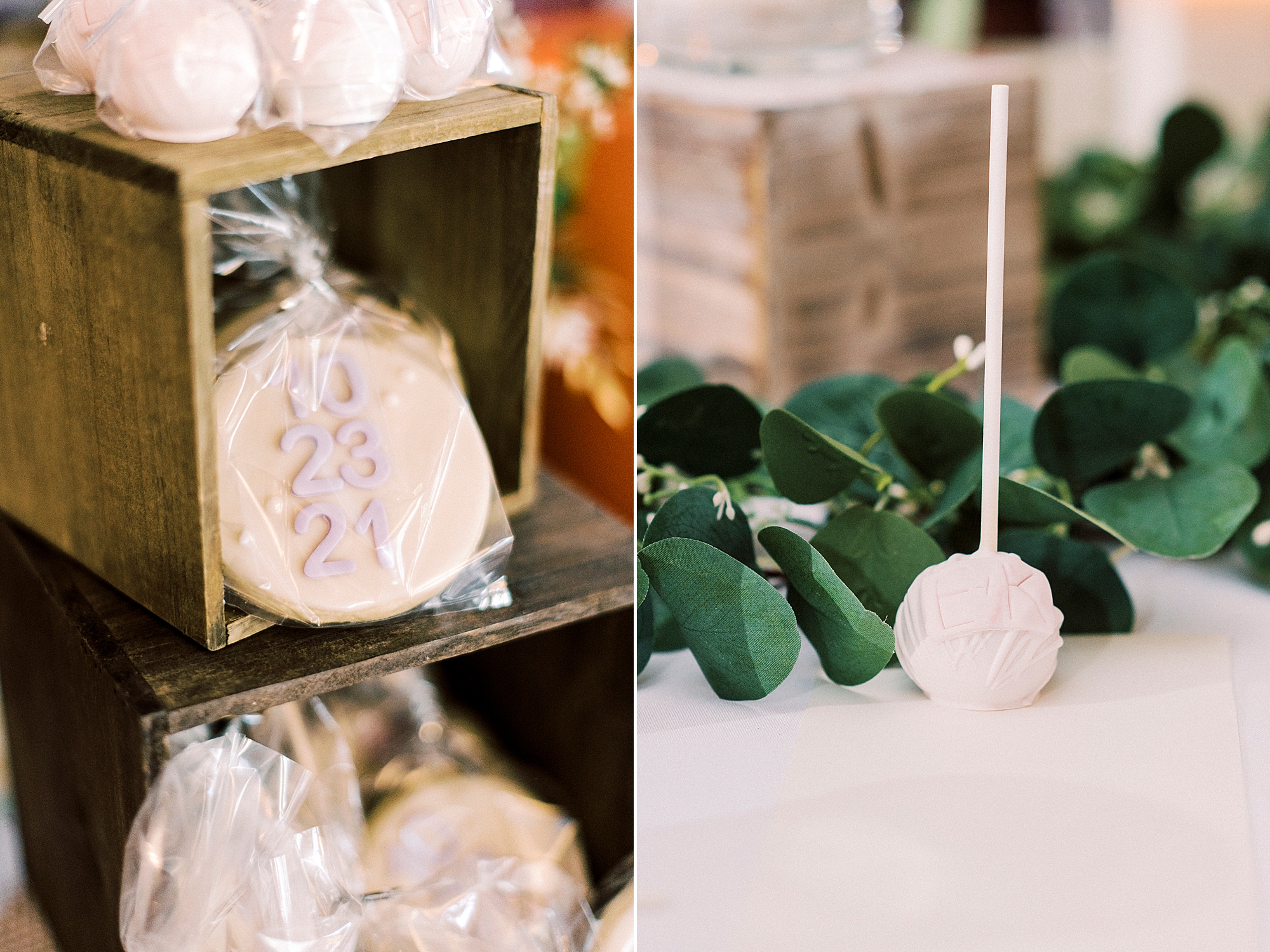 cookies and cake pops for NC wedding reception
